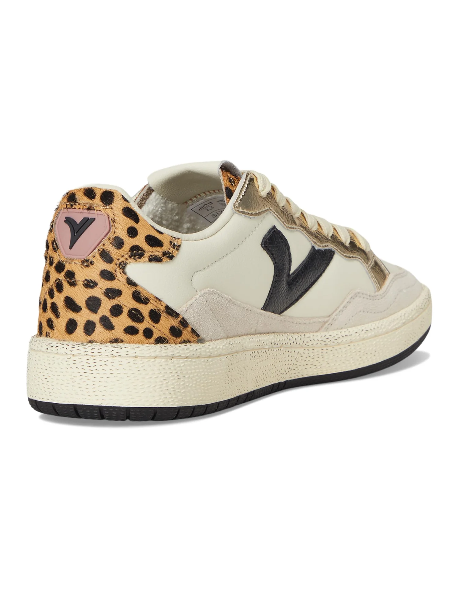 Кроссовки victoria Smash Leather Metallic And Animal — изображение 5 из 7, крема