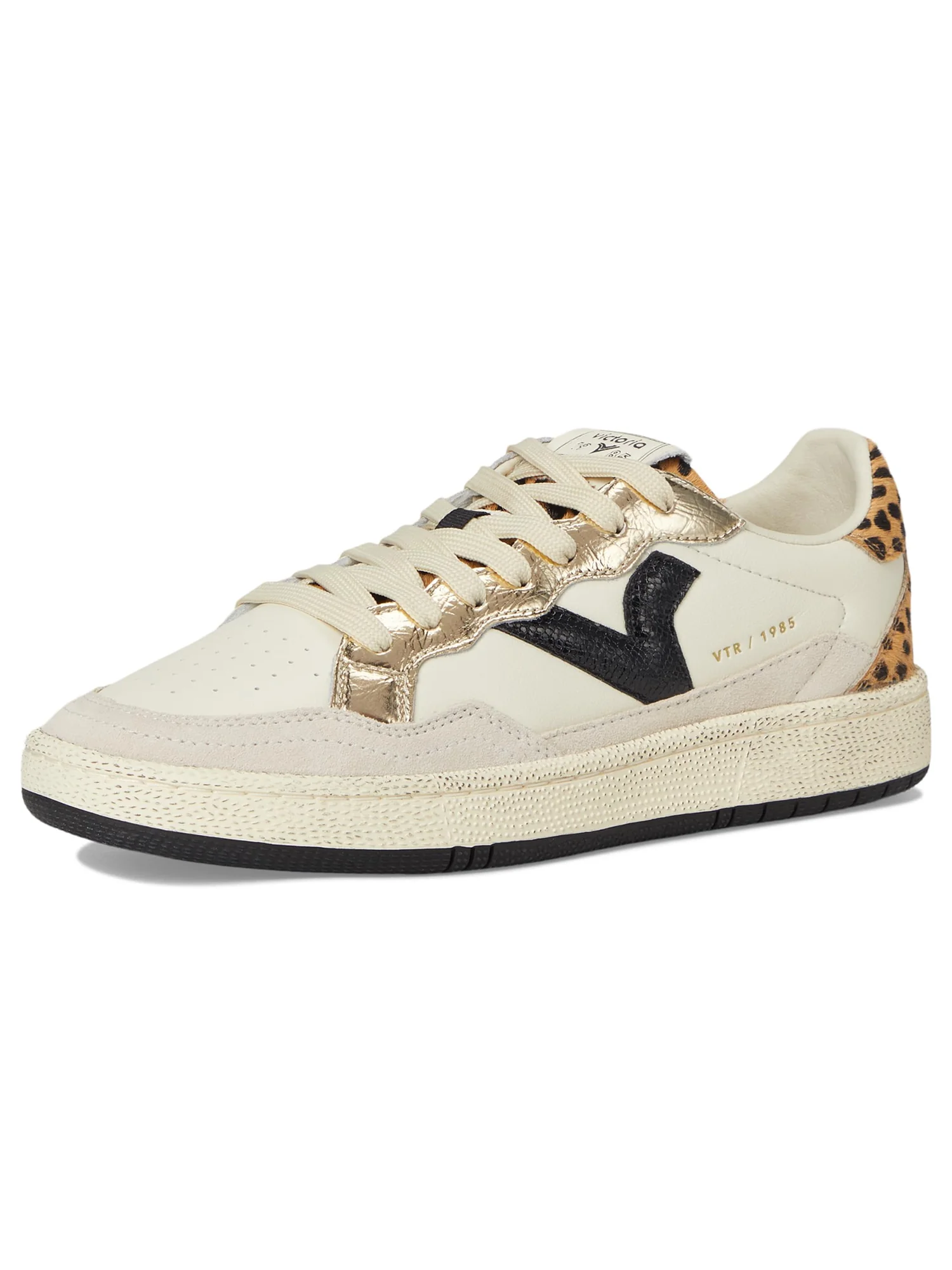 Кроссовки victoria Smash Leather Metallic And Animal — изображение 7 из 7, крема