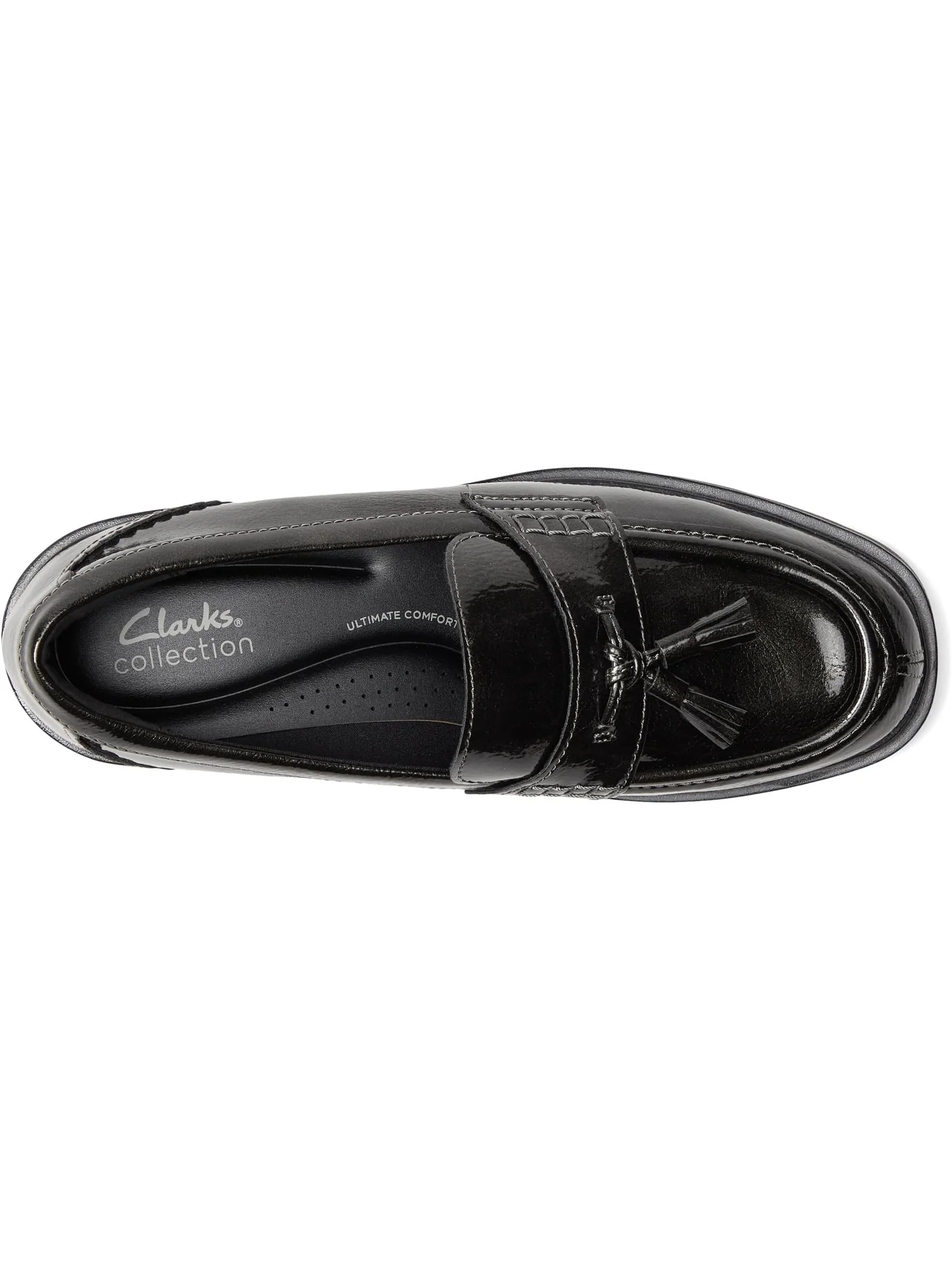 Лоферы Clarks Women's Lauryl Tassel, Gun Metal Synthetic — изображение 2 из 7, металлик