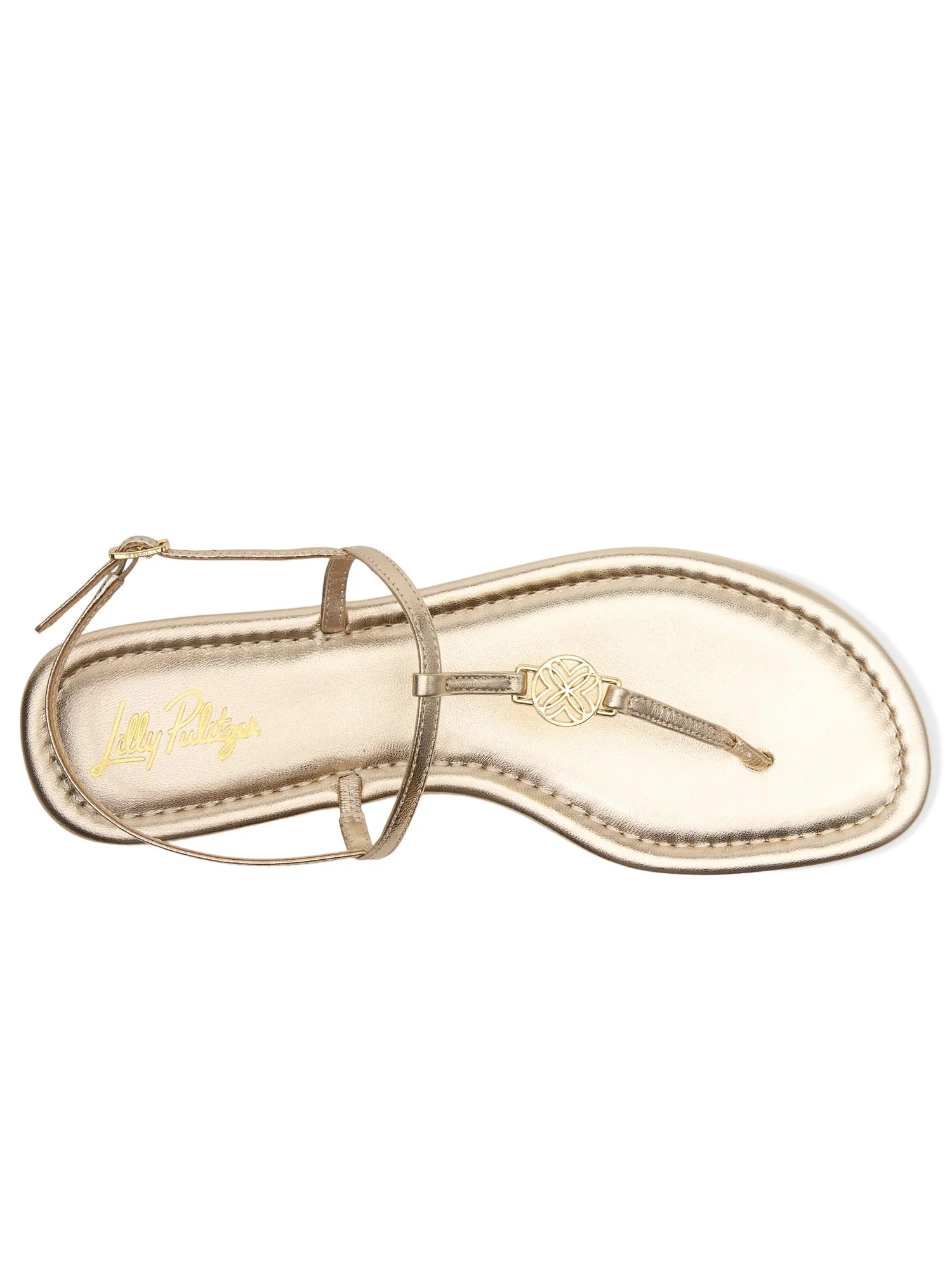 Сандалии Lilly Pulitzer Delilah Logo Sandals — изображение 2 из 7, золотистый металлик