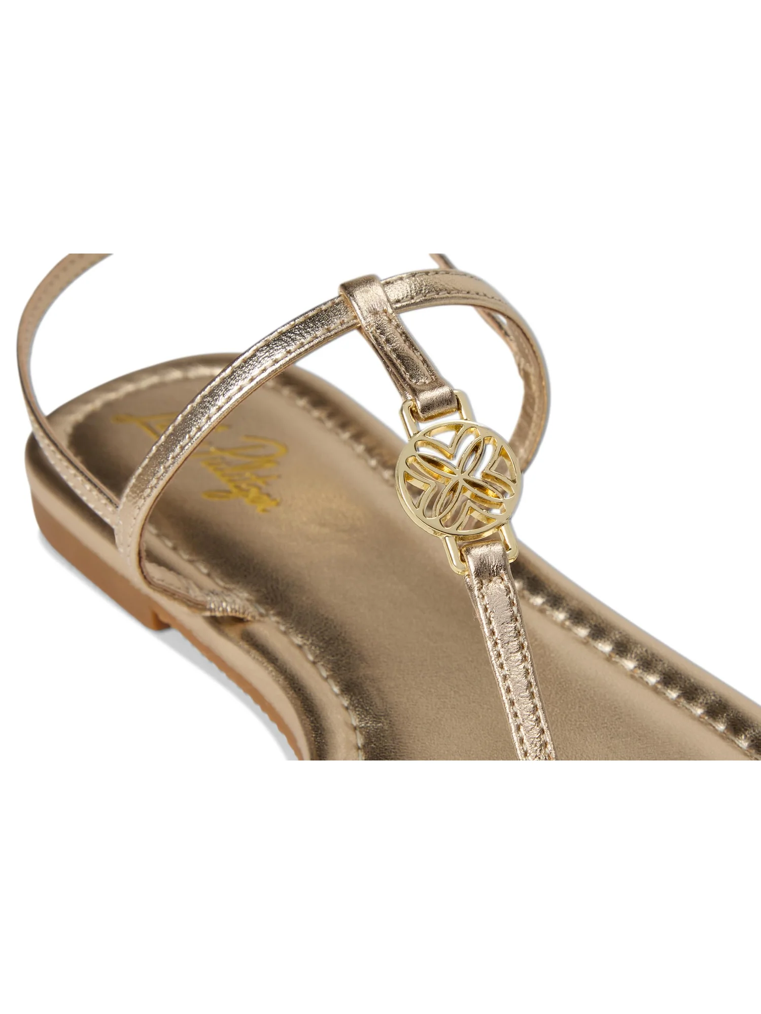 Сандалии Lilly Pulitzer Delilah Logo Sandals — изображение 6 из 7, золотистый металлик