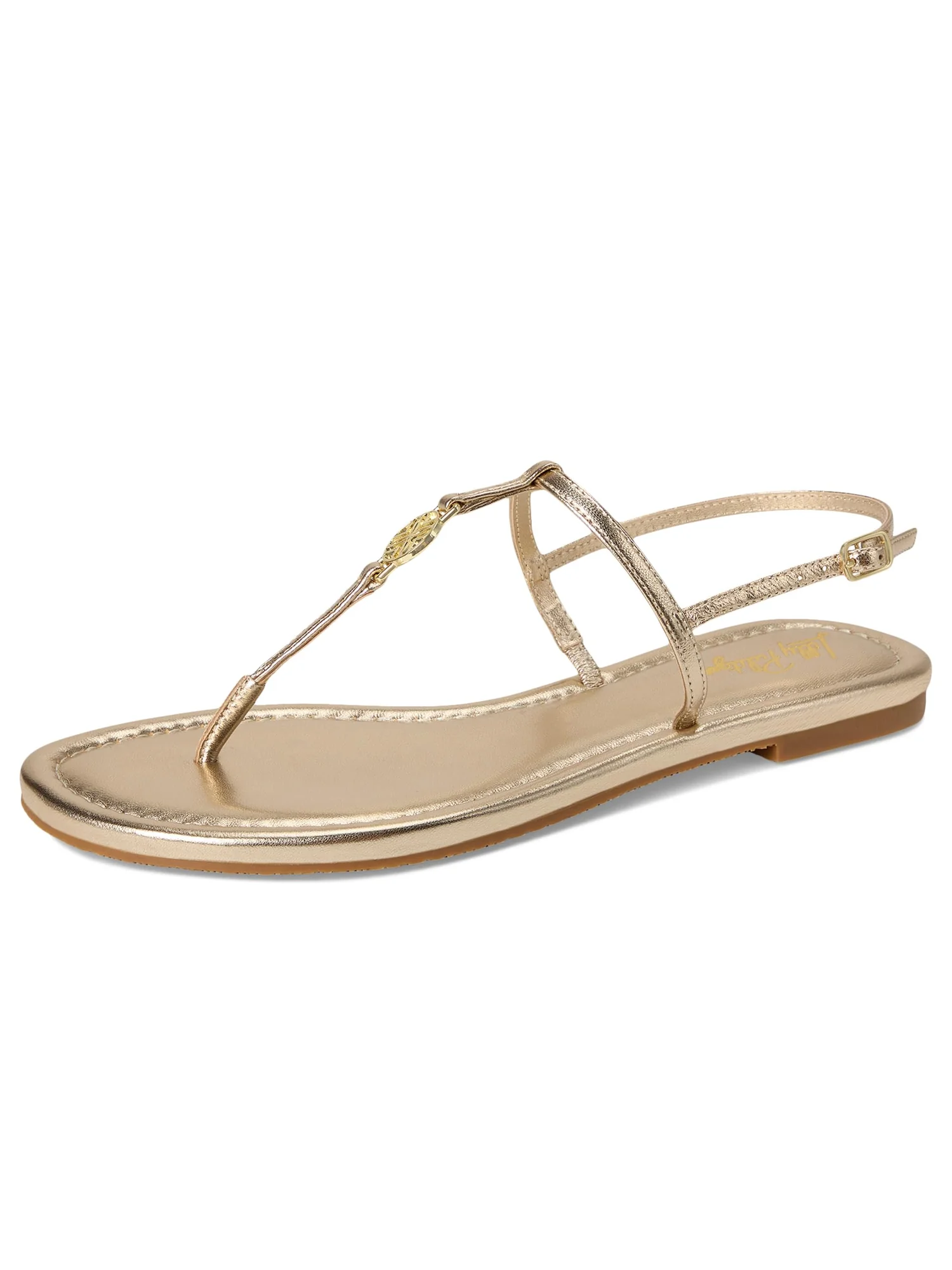 Сандалии Lilly Pulitzer Delilah Logo Sandals — изображение 7 из 7, золотистый металлик