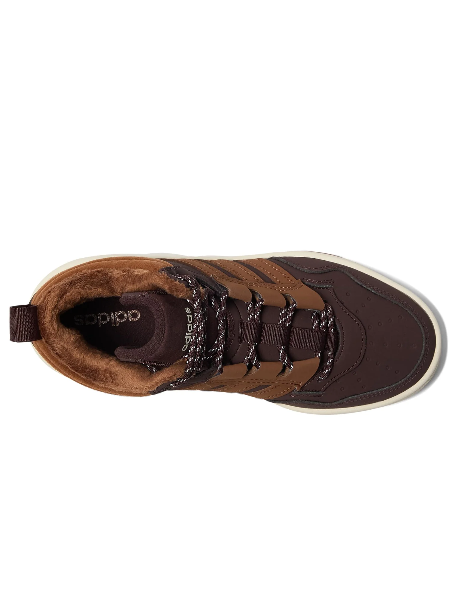 Кроссовки adidas Kids Hoops 4.0 Mid Top Shoes — изображение 2 из 7, коричневый//белый