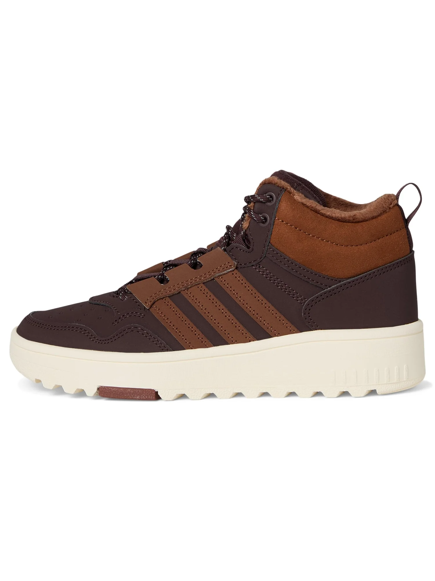 Кроссовки adidas Kids Hoops 4.0 Mid Top Shoes — изображение 4 из 7, коричневый//белый