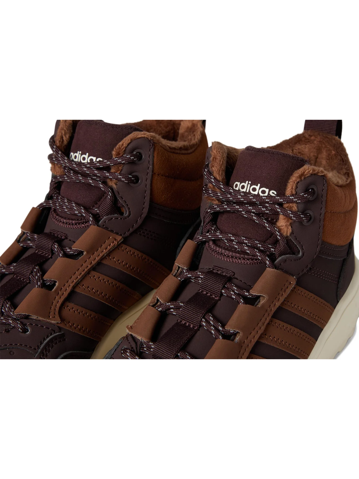 Кроссовки adidas Kids Hoops 4.0 Mid Top Shoes — изображение 6 из 7, коричневый//белый