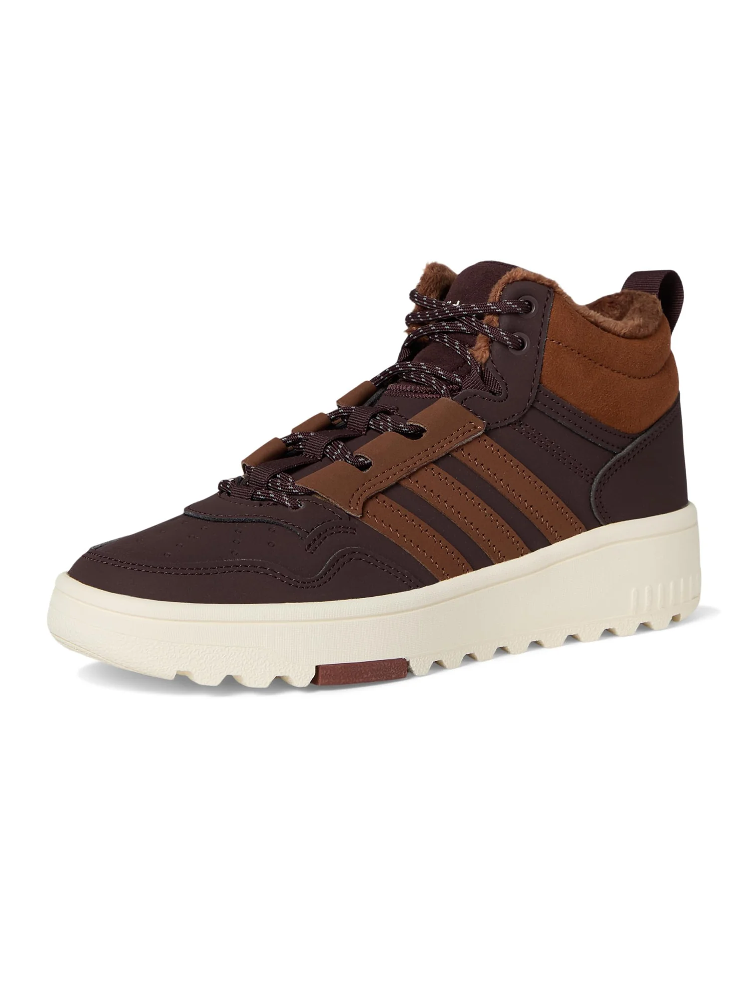 Кроссовки adidas Kids Hoops 4.0 Mid Top Shoes — изображение 7 из 7, коричневый//белый