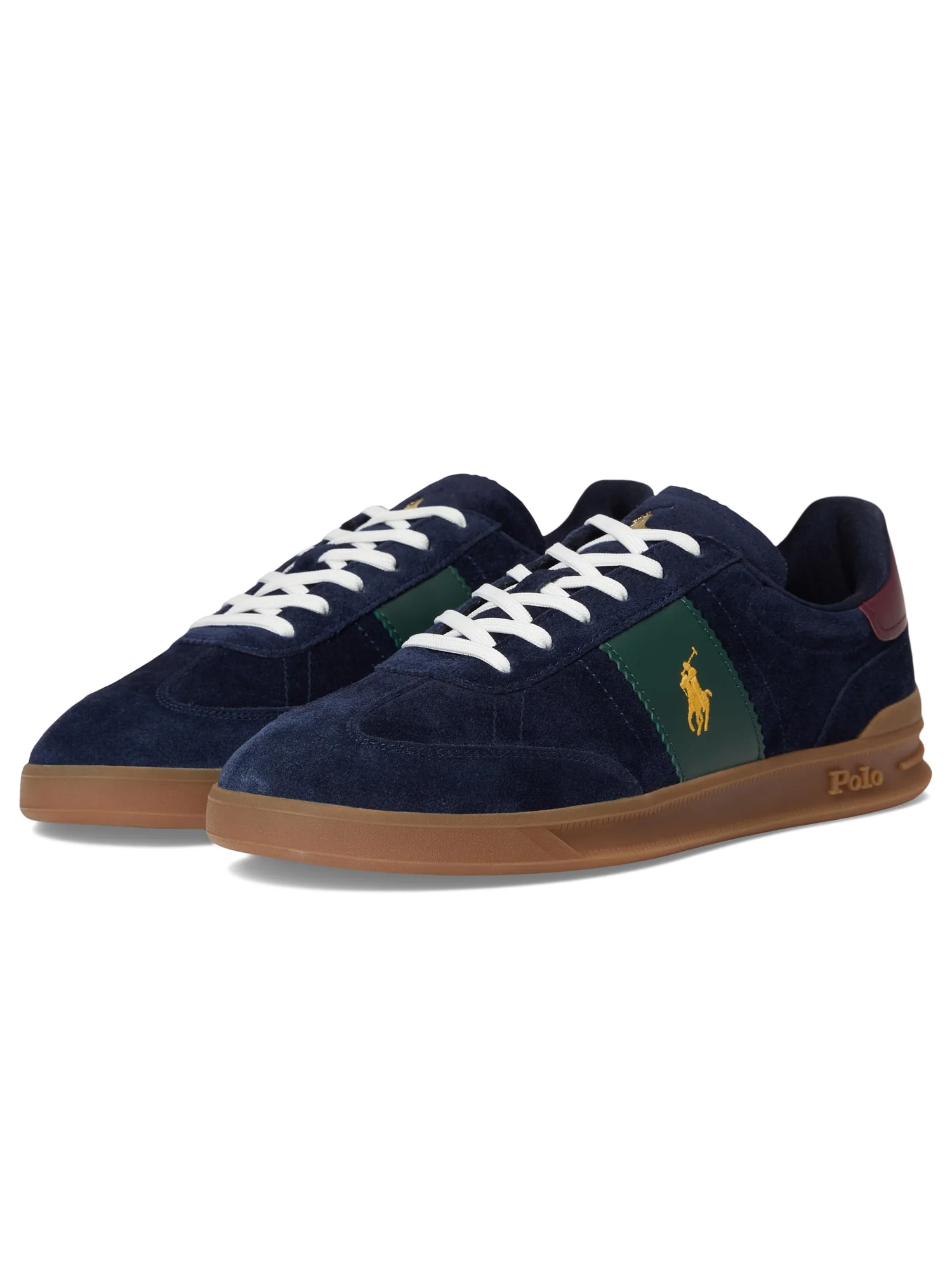 Кроссовки Polo Ralph Lauren Heritage Aera Suede Sneakers — изображение 1 из 7, темно-синий/винный