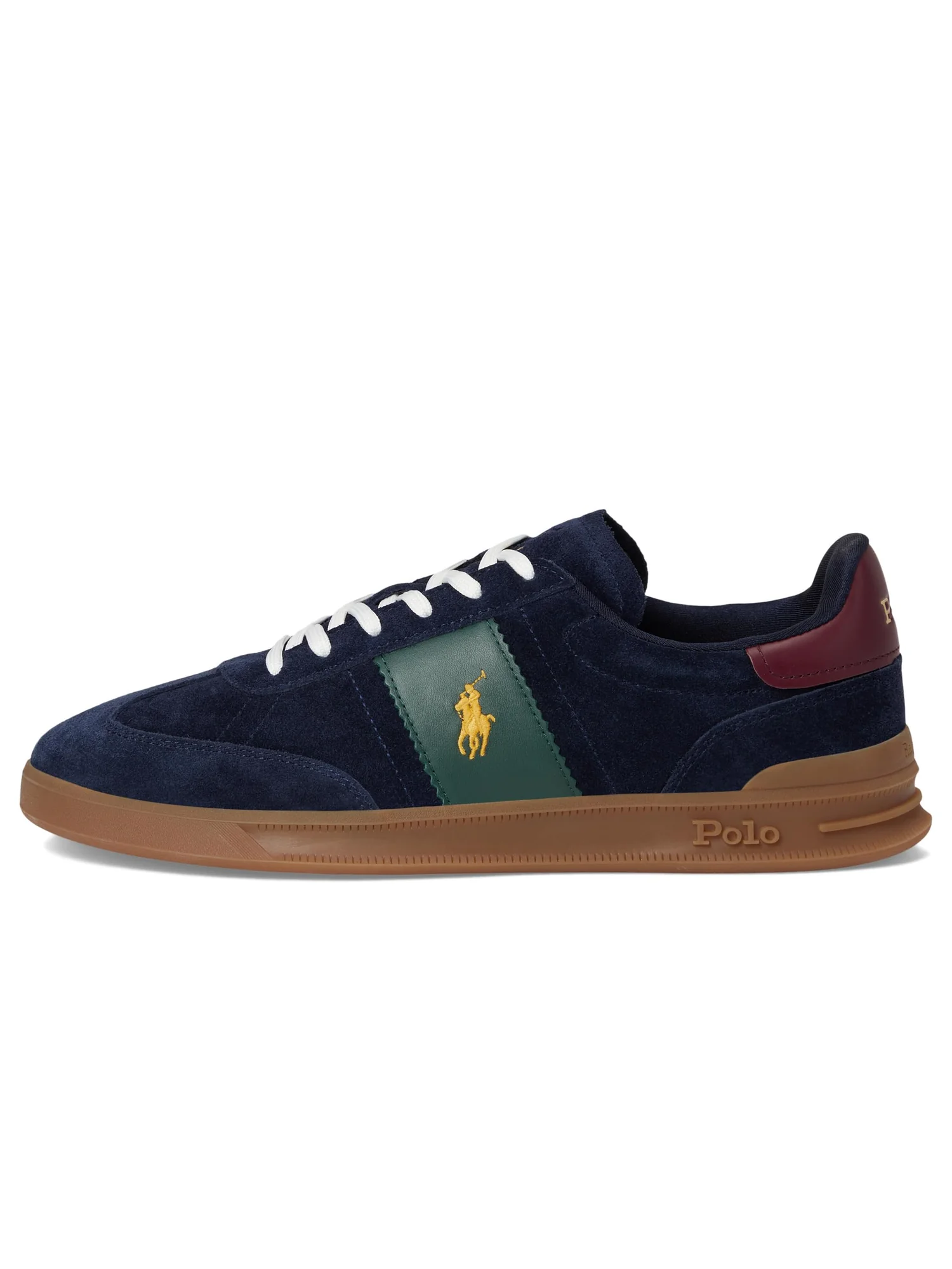 Кроссовки Polo Ralph Lauren Heritage Aera Suede Sneakers — изображение 4 из 7, темно-синий/винный
