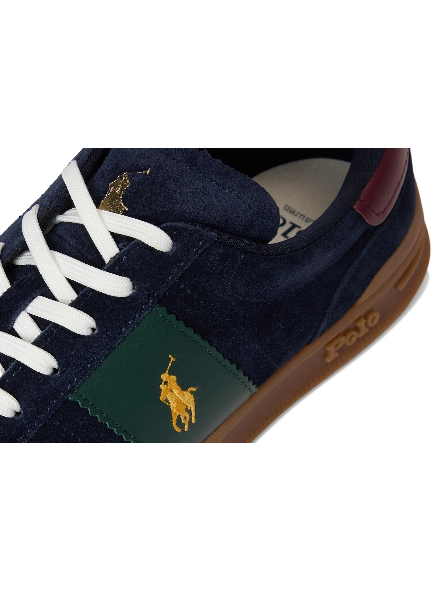 Кроссовки Polo Ralph Lauren Heritage Aera Suede Sneakers — изображение 6 из 7, темно-синий/винный