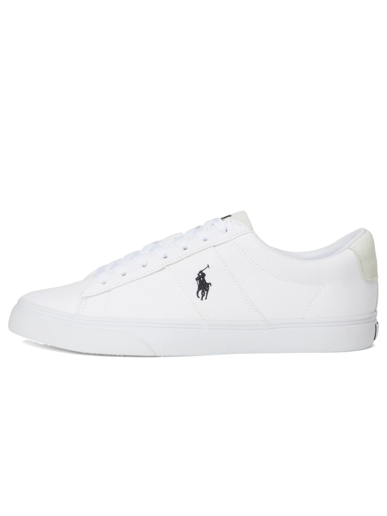 Кроссовки Polo Ralph Lauren Sayer Canvas Low-Top Sneakers — изображение 4 из 7, белый/черный