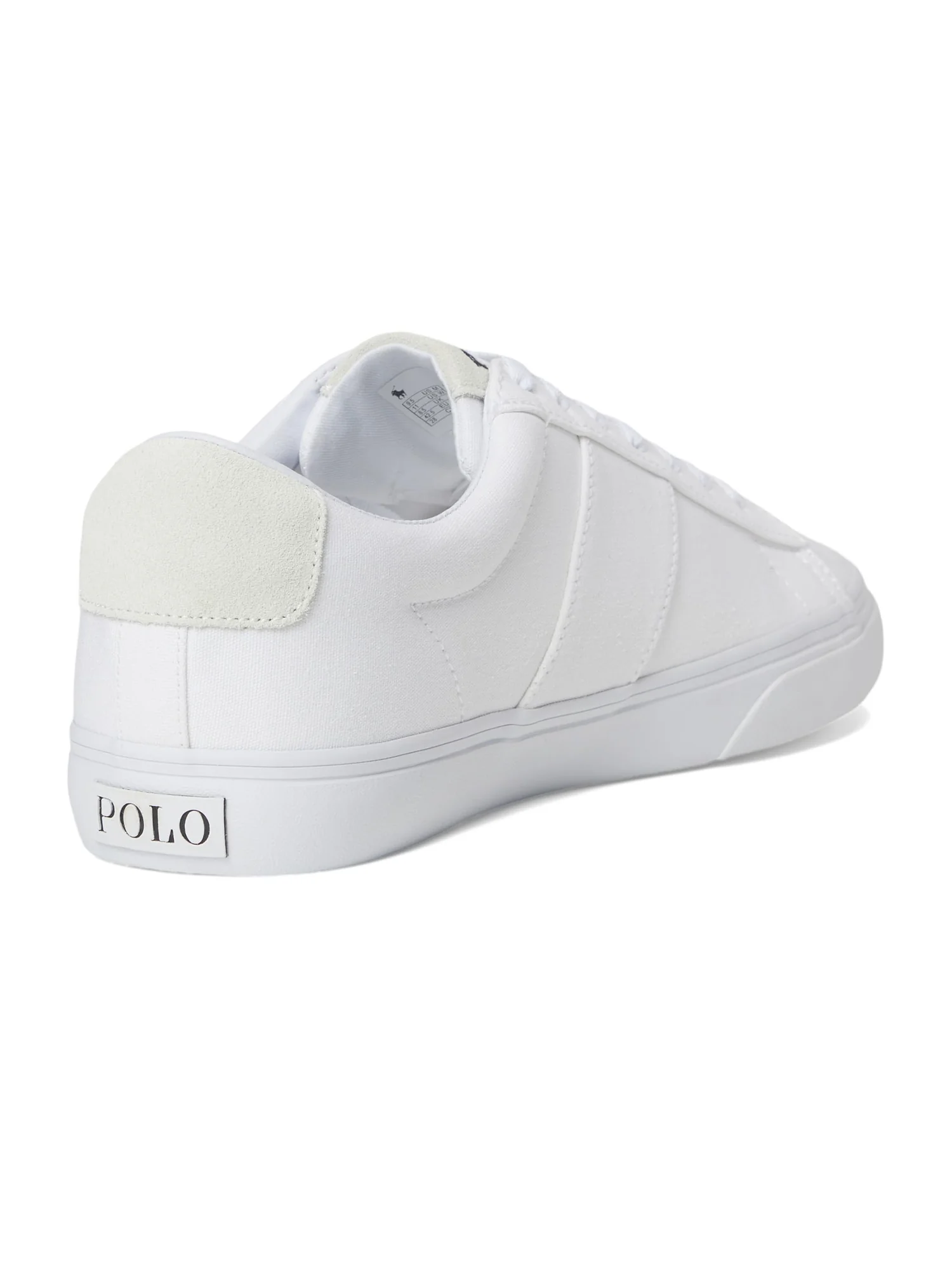 Кроссовки Polo Ralph Lauren Sayer Canvas Low-Top Sneakers — изображение 5 из 7, белый/черный
