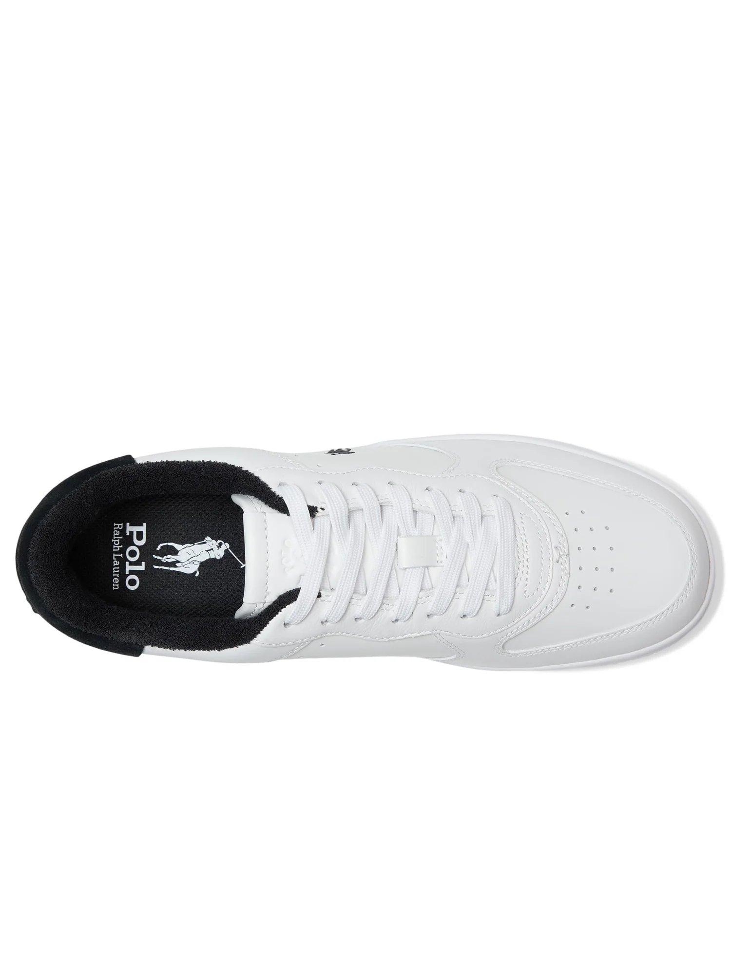 Кроссовки Polo Ralph Lauren Masters Court Leather Sneakers — изображение 2 из 7, белый/черный