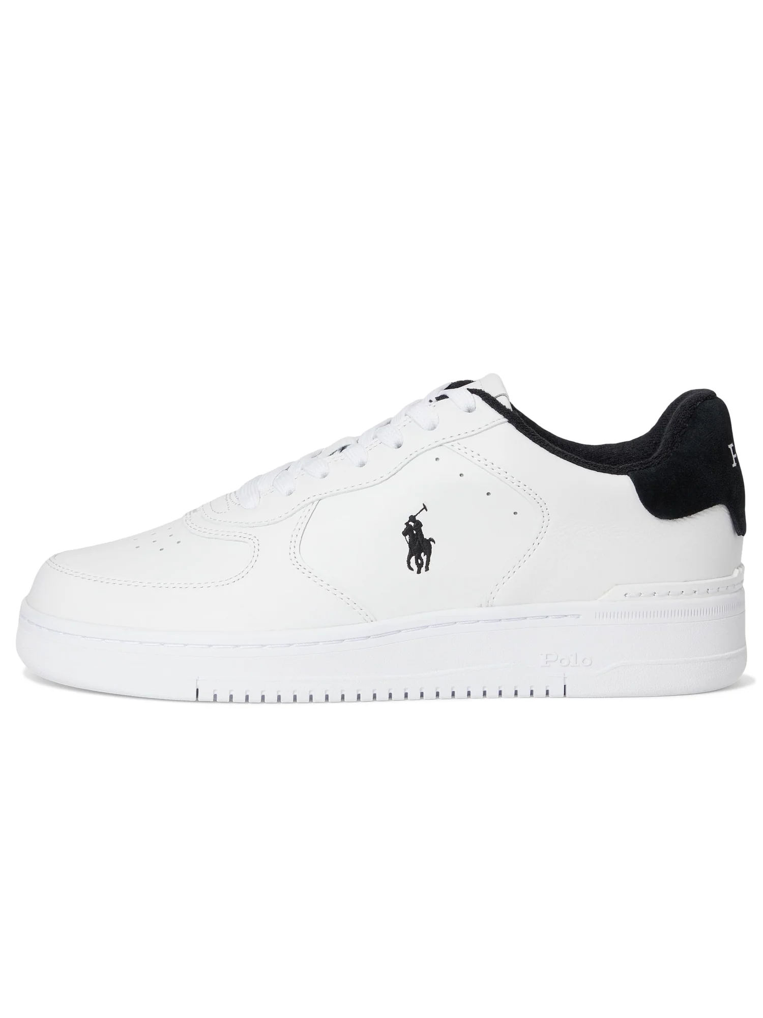 Кроссовки Polo Ralph Lauren Masters Court Leather Sneakers — изображение 4 из 7, белый/черный