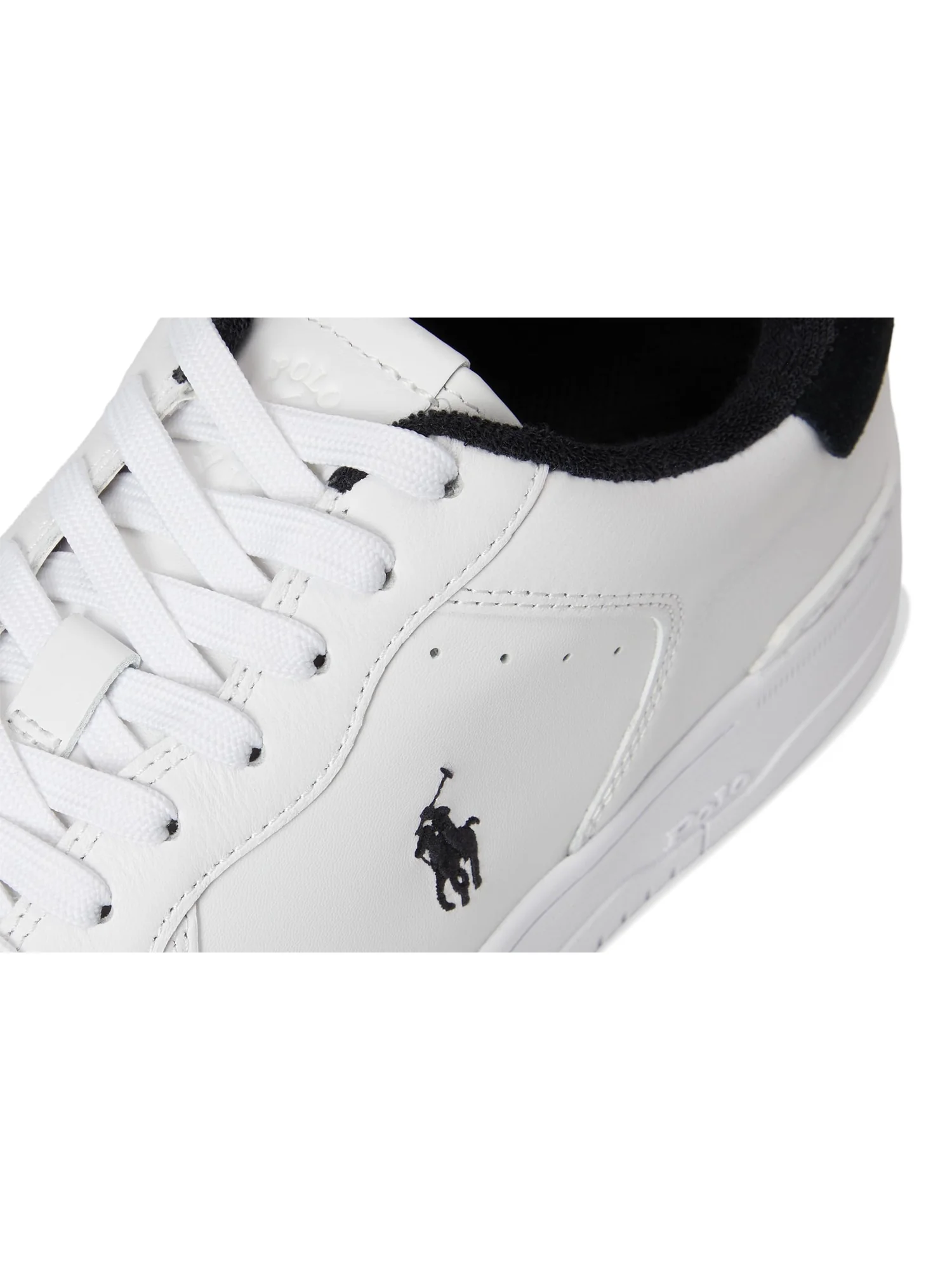 Кроссовки Polo Ralph Lauren Masters Court Leather Sneakers — изображение 6 из 7, белый/черный