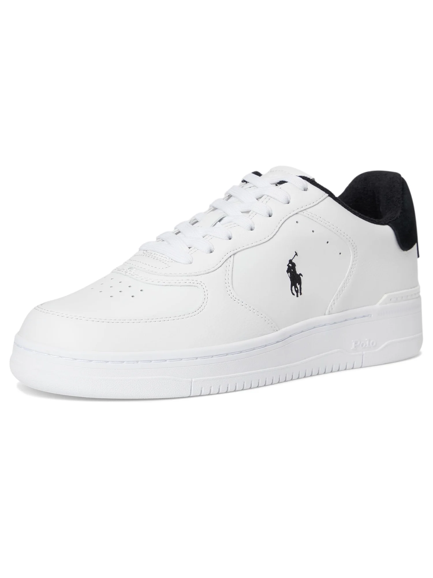 Кроссовки Polo Ralph Lauren Masters Court Leather Sneakers — изображение 7 из 7, белый/черный