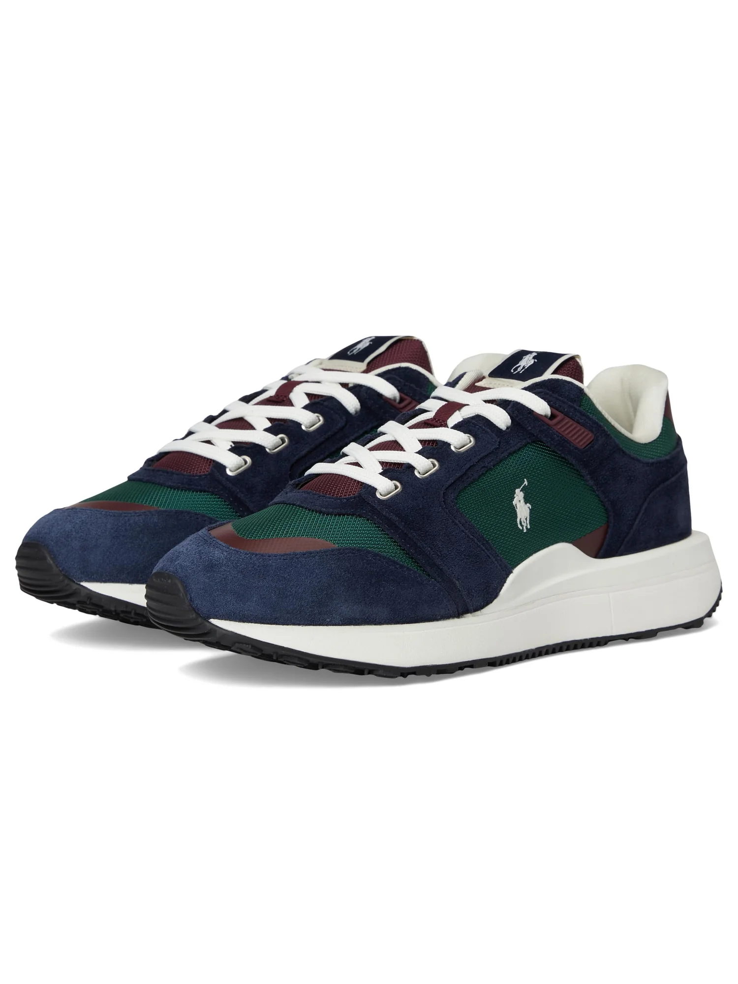 Кроссовки Polo Ralph Lauren Train 89 Suede & Oxford Sneakers, цвет Collegiate Color-Block — изображение 1 из 7