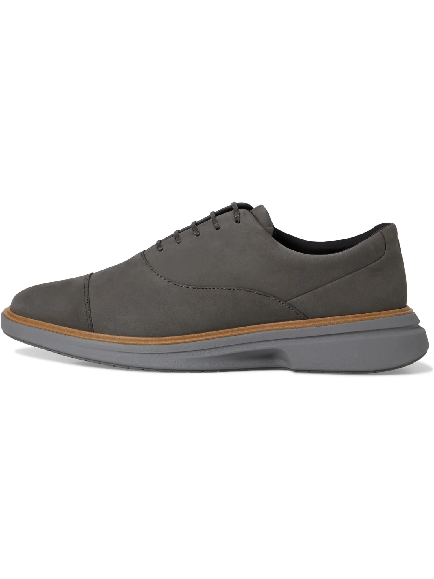 Оксфорды Cole Haan Men's Originalgrand Cityspectre Captoe Oxfords, Raven Nubuck/Dark Natural/Quiet Shade — изображение 4 из 7