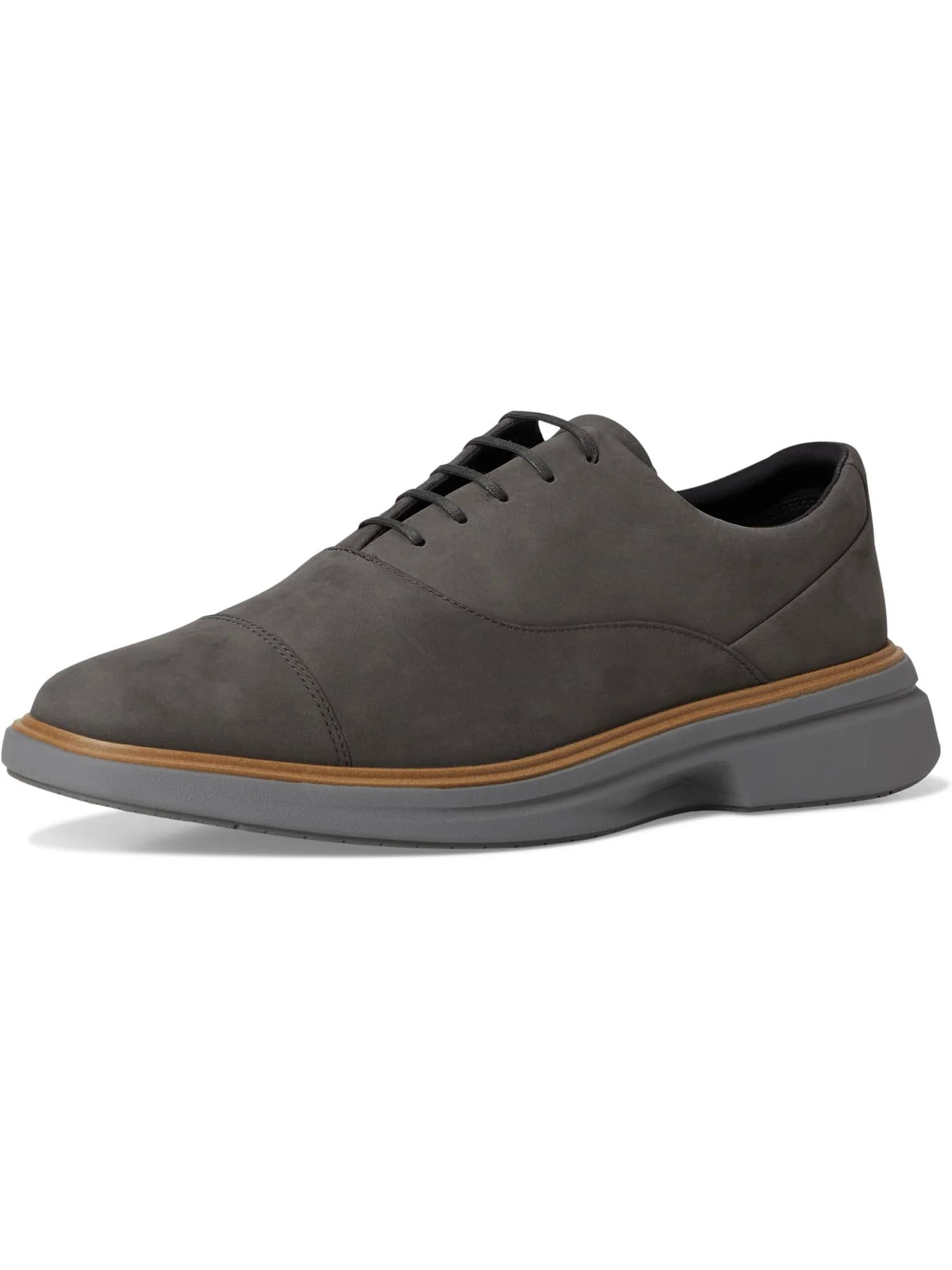 Оксфорды Cole Haan Men's Originalgrand Cityspectre Captoe Oxfords, Raven Nubuck/Dark Natural/Quiet Shade — изображение 7 из 7