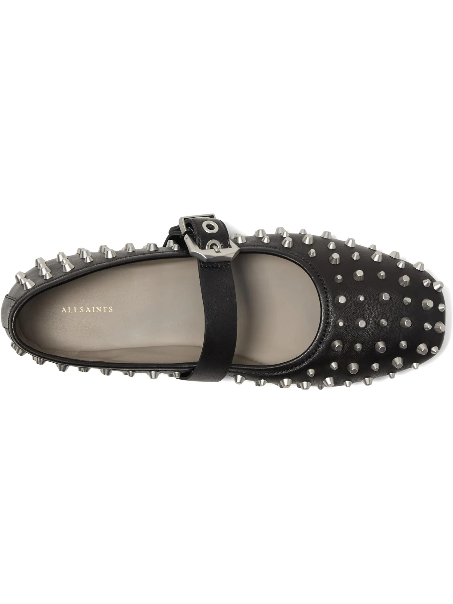 Балетки AllSaints Holly Stud Shoes — изображение 2 из 7, черный