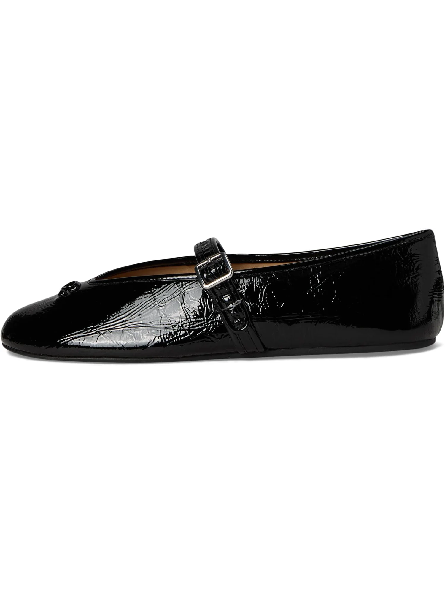 Балетки COACH Sculpted C Crinkle Patent Leather Soft Mary Jane — изображение 4 из 7, черный