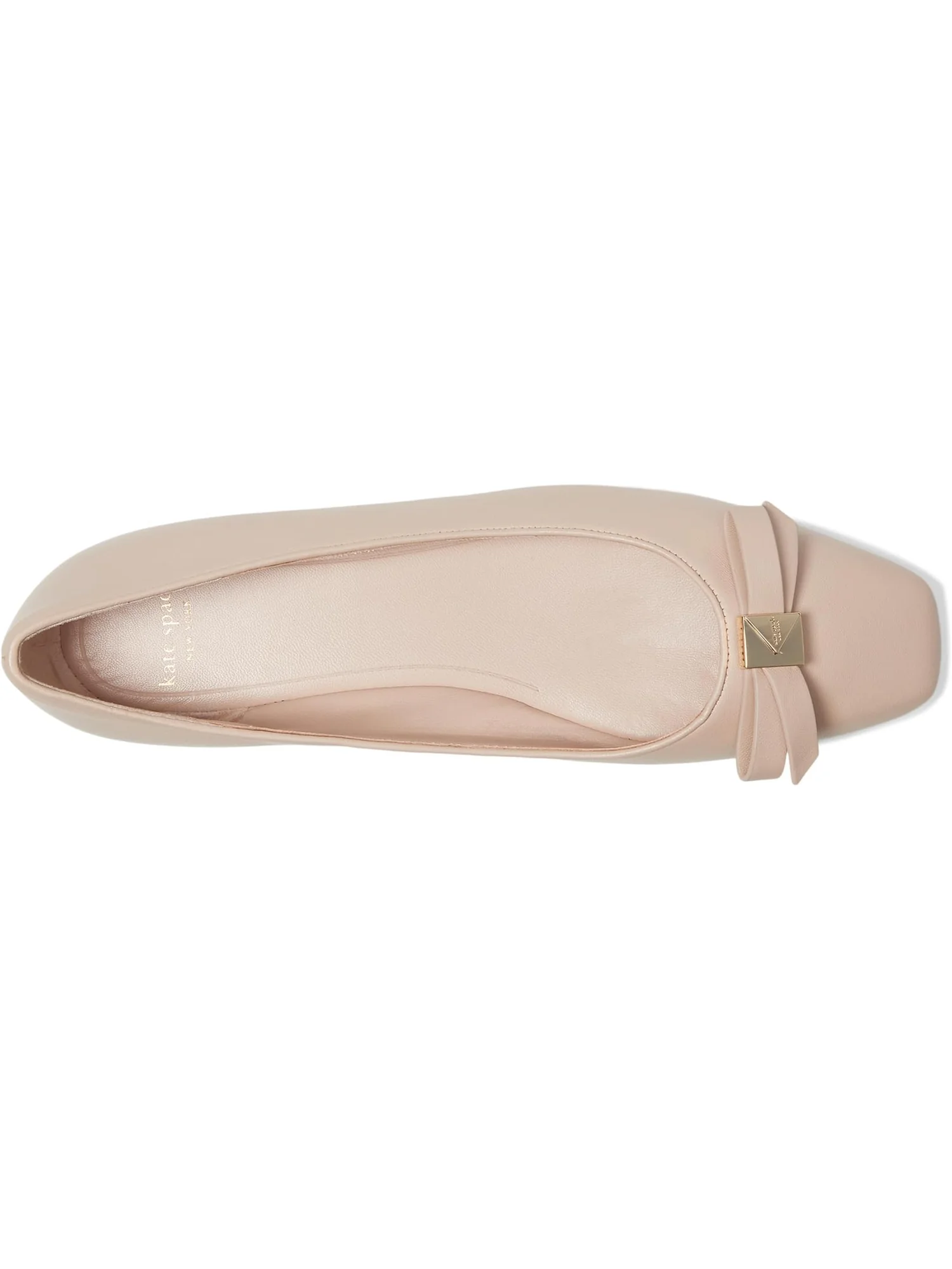 Балетки Kate Spade New York Deco Bow Smooth Leather Flat — изображение 2 из 7, пергаментный