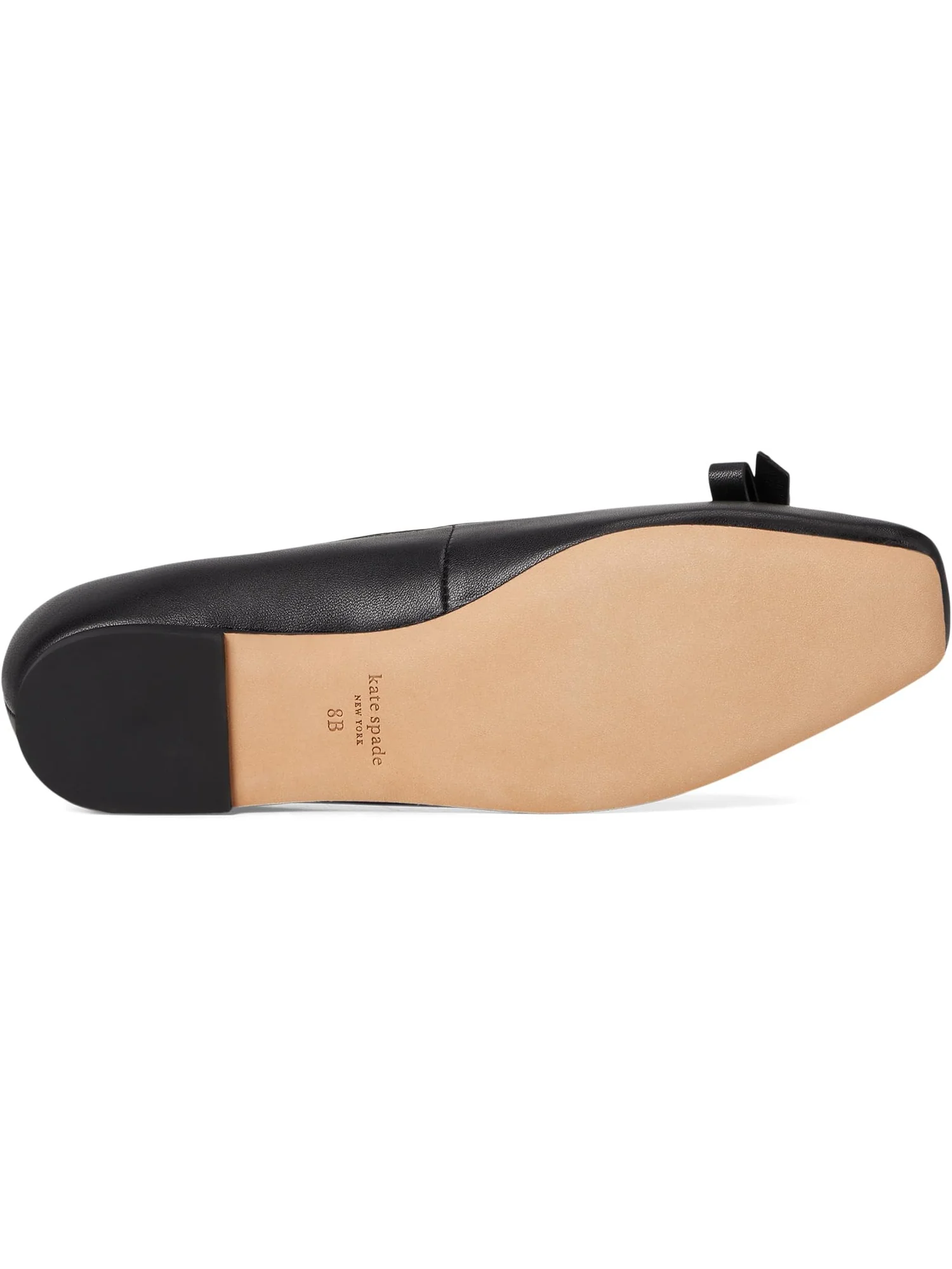 Балетки Kate Spade New York Women's Deco Bow Smooth Leather Flat — изображение 3 из 7, черный