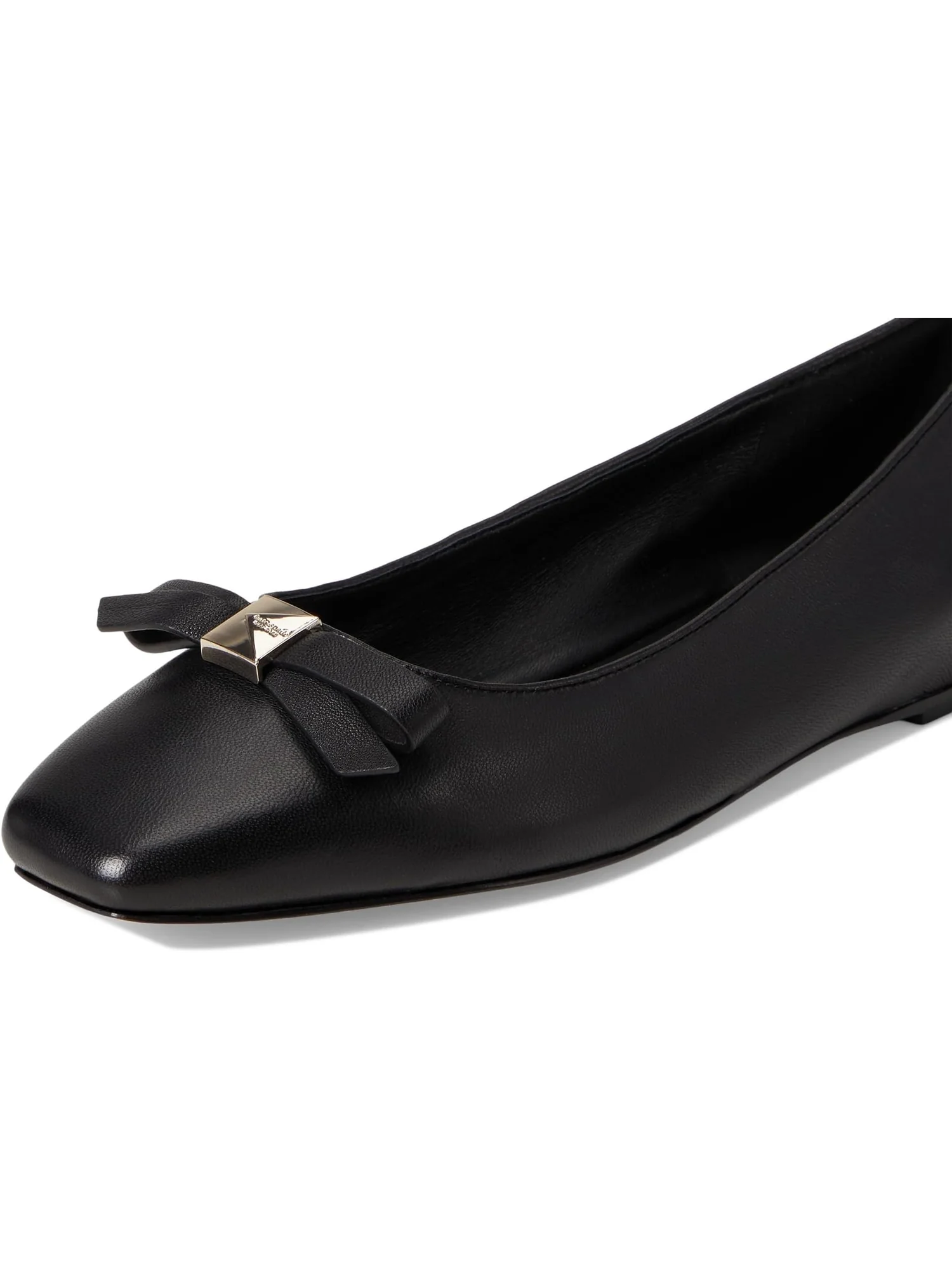 Балетки Kate Spade New York Women's Deco Bow Smooth Leather Flat — изображение 6 из 7, черный