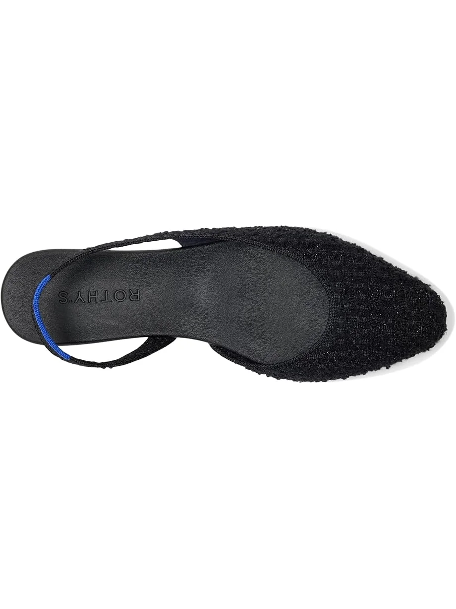 Женские балетки Rothy's The Almond Slingback — изображение 2 из 7, черный
