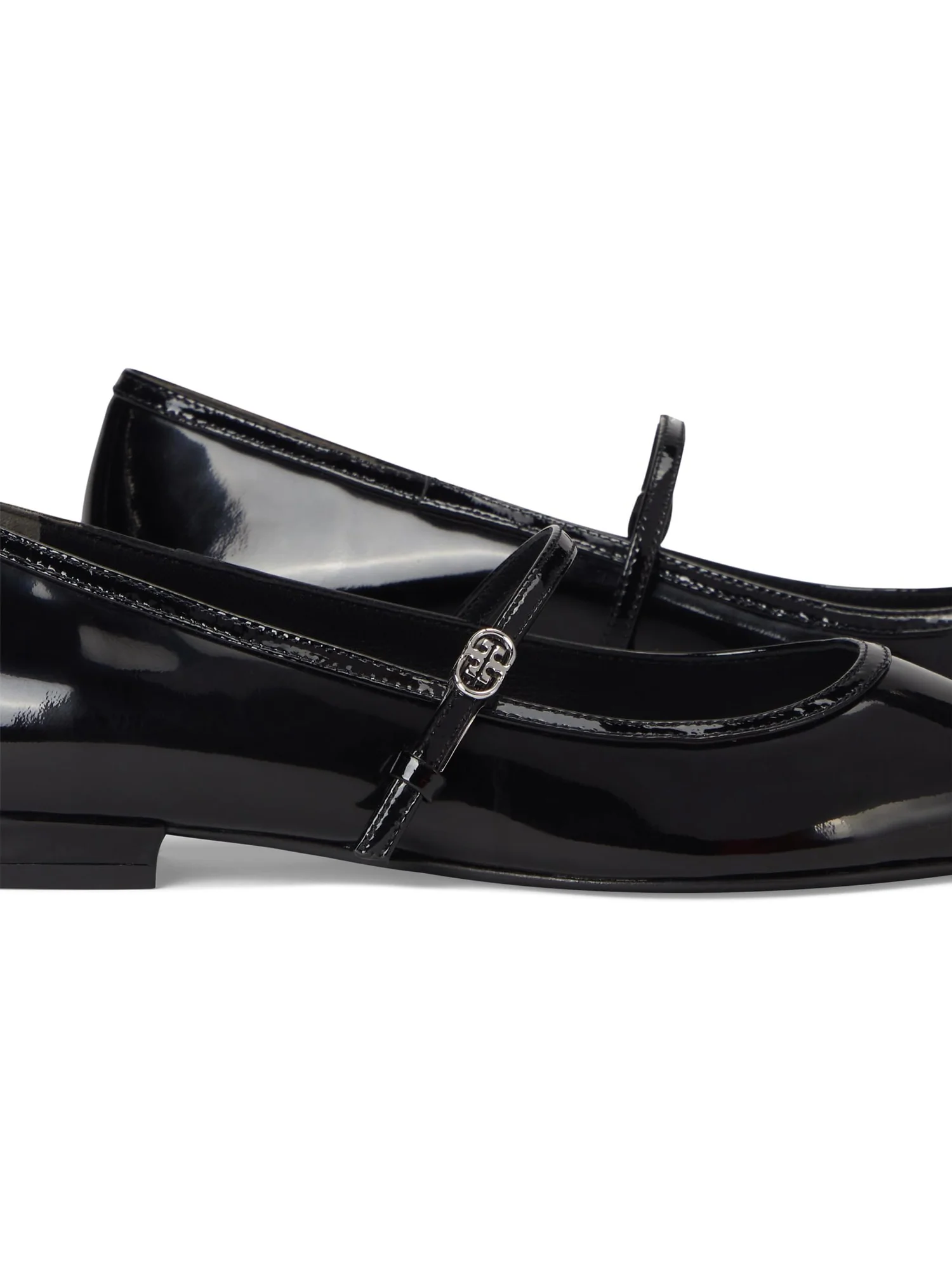 Балетки Tory Burch Women's Double T Buckle Mary Jane — изображение 6 из 7, черный/черный