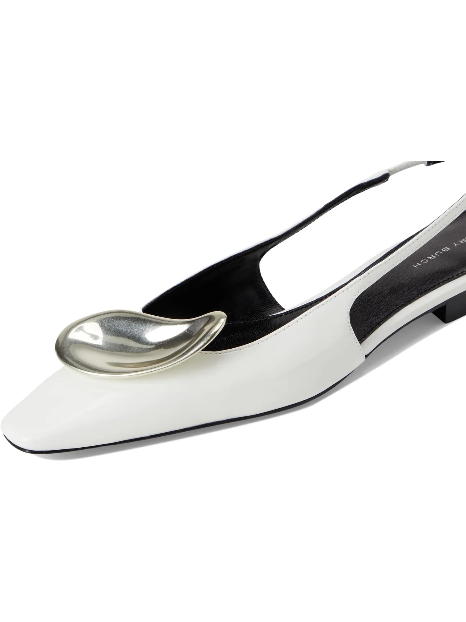 Балетки Tory Burch Patos Slingback — изображение 6 из 7, серебристый