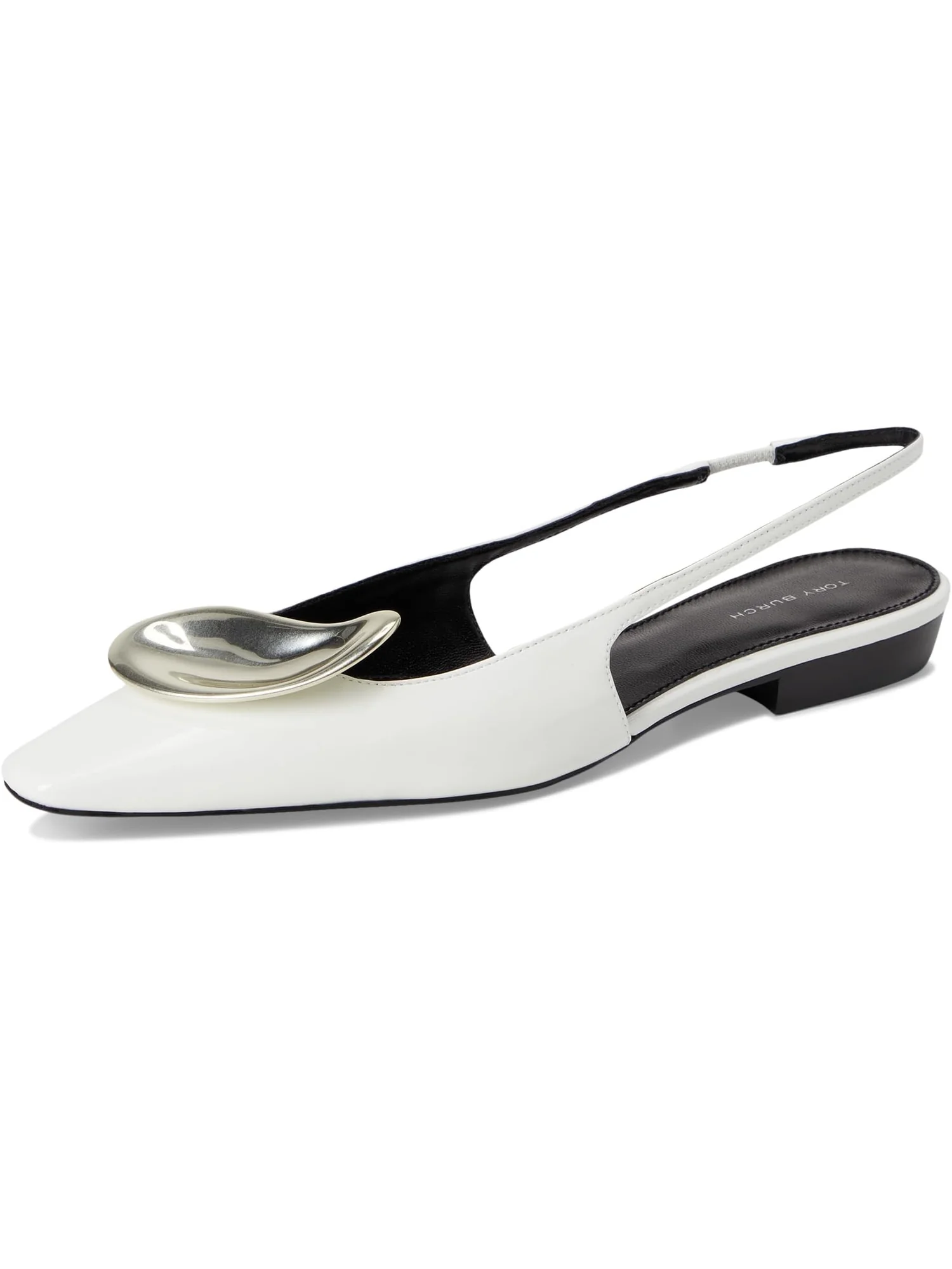 Балетки Tory Burch Patos Slingback — изображение 7 из 7, серебристый
