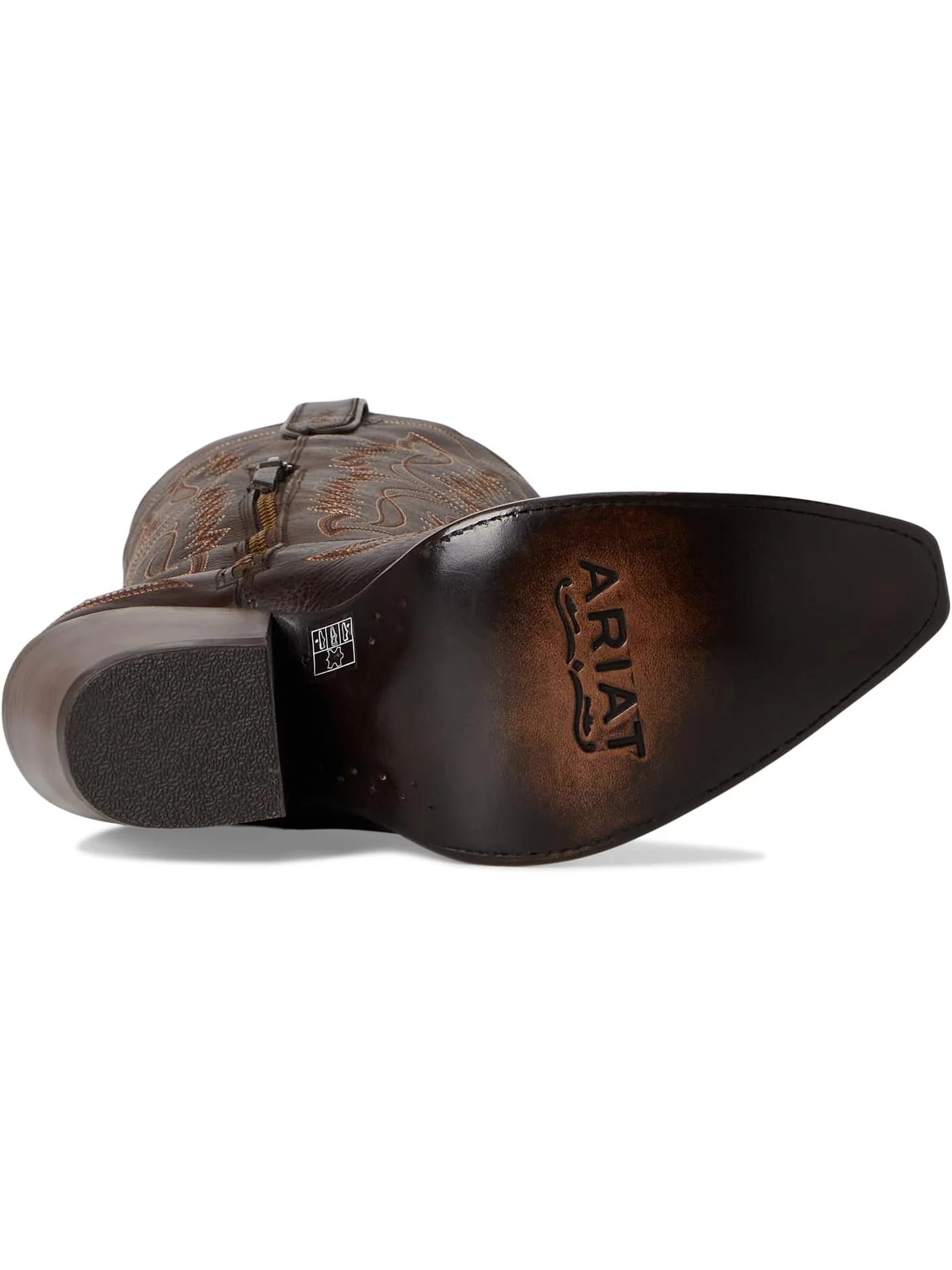 Женские ковбойские сапоги Ariat Casanova кожаные с узором — изображение 3 из 7, коричневый