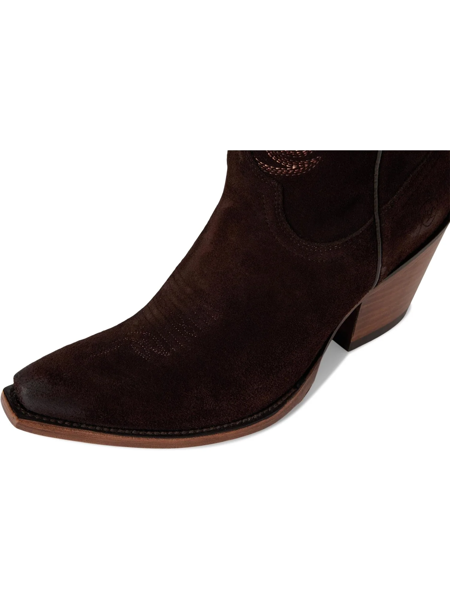 Женские ковбойские сапоги Ariat Laramie замшевые с вышивкой — изображение 2 из 7, коричневый