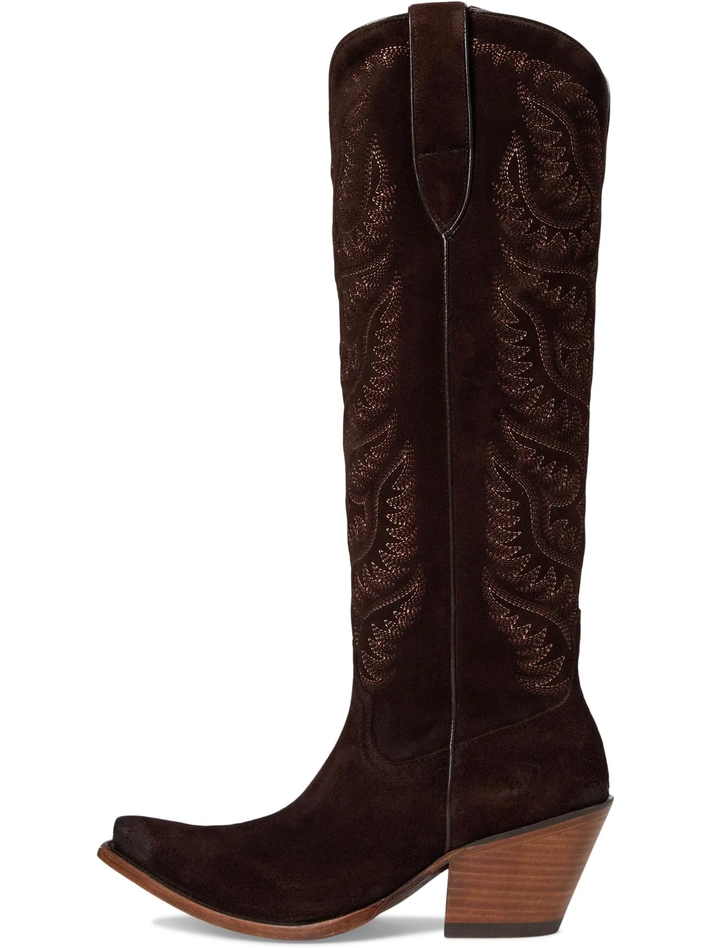 Женские ковбойские сапоги Ariat Laramie замшевые с вышивкой — изображение 4 из 7, коричневый