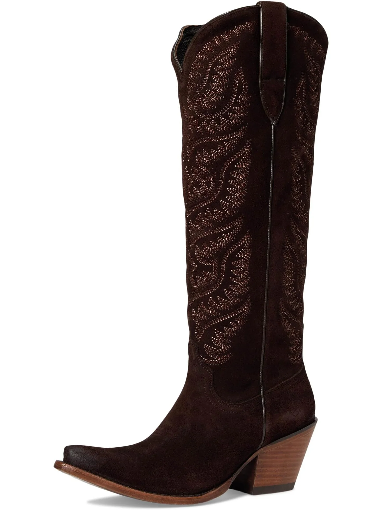 Женские ковбойские сапоги Ariat Laramie замшевые с вышивкой — изображение 7 из 7, коричневый