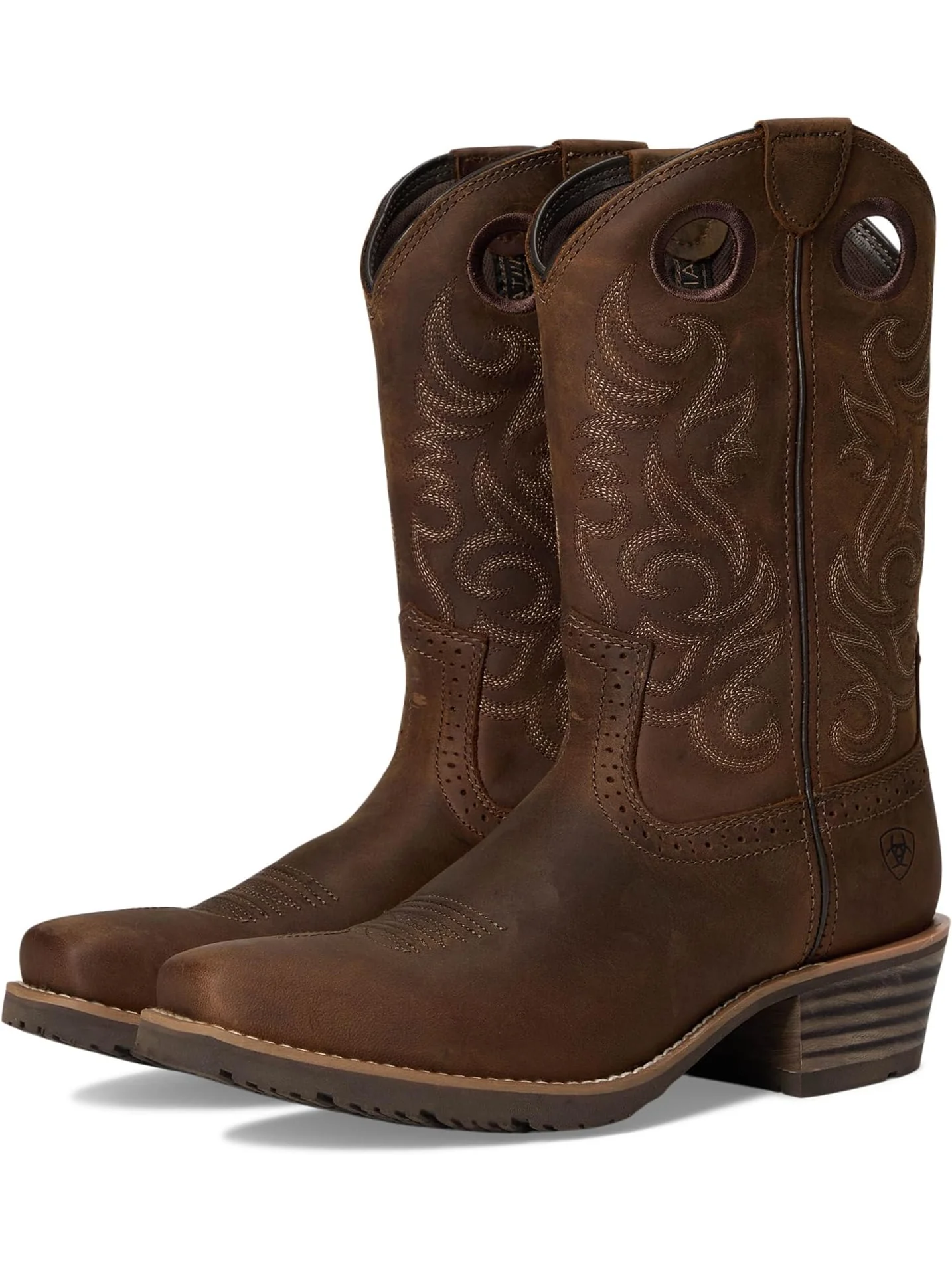 Ботинки Ariat Hybrid Roughstock Square Toe Cowboy Boot — изображение 1 из 7, коричневый