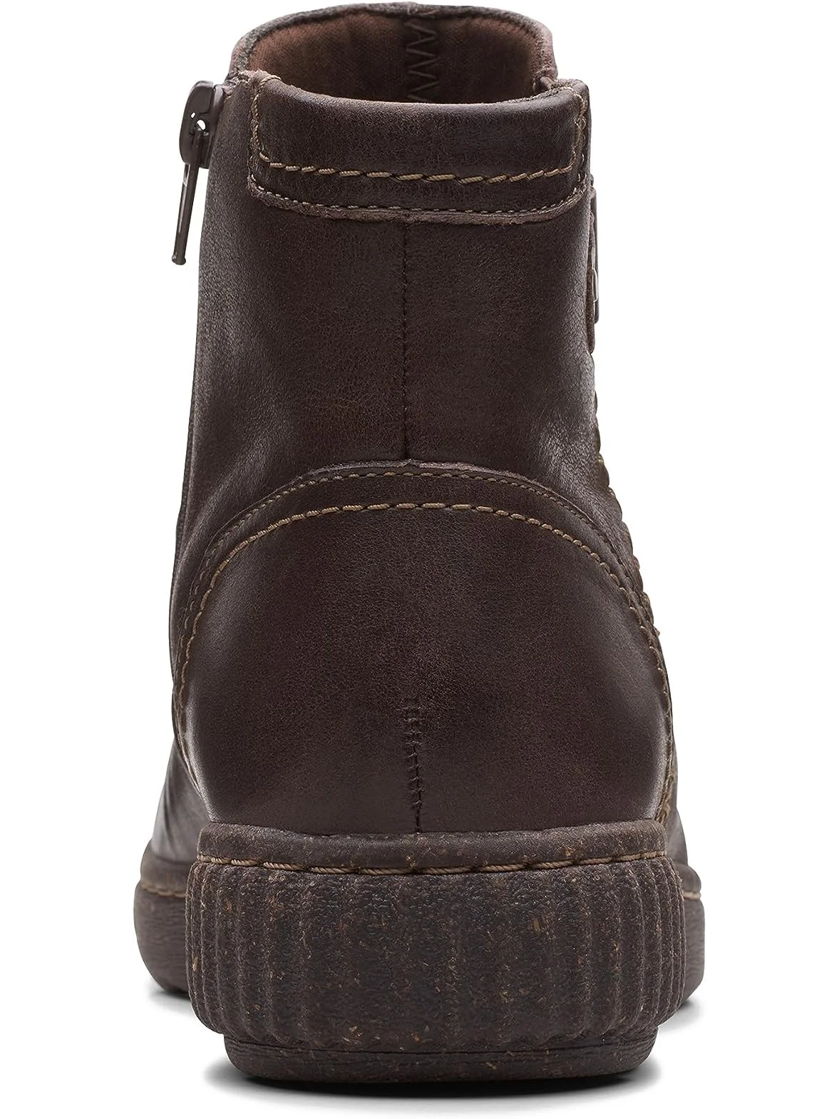 Ботинки женские Clarks Caroline Orchid кожаные со сборкой — изображение 4 из 6, темно-коричневый