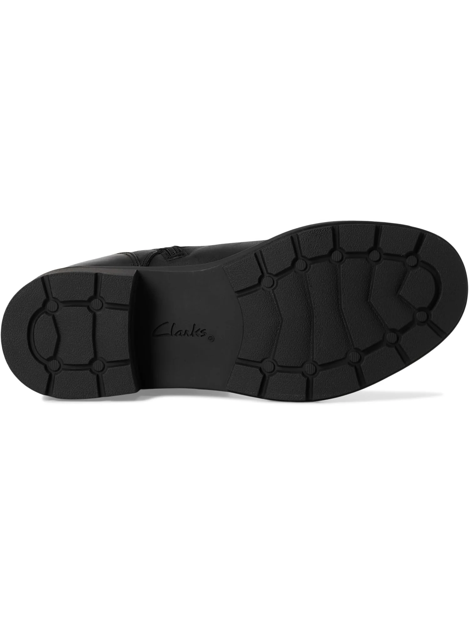 Ботинки женские Clarks Hearth Parker кожаные на шнуровке — изображение 3 из 7, черный