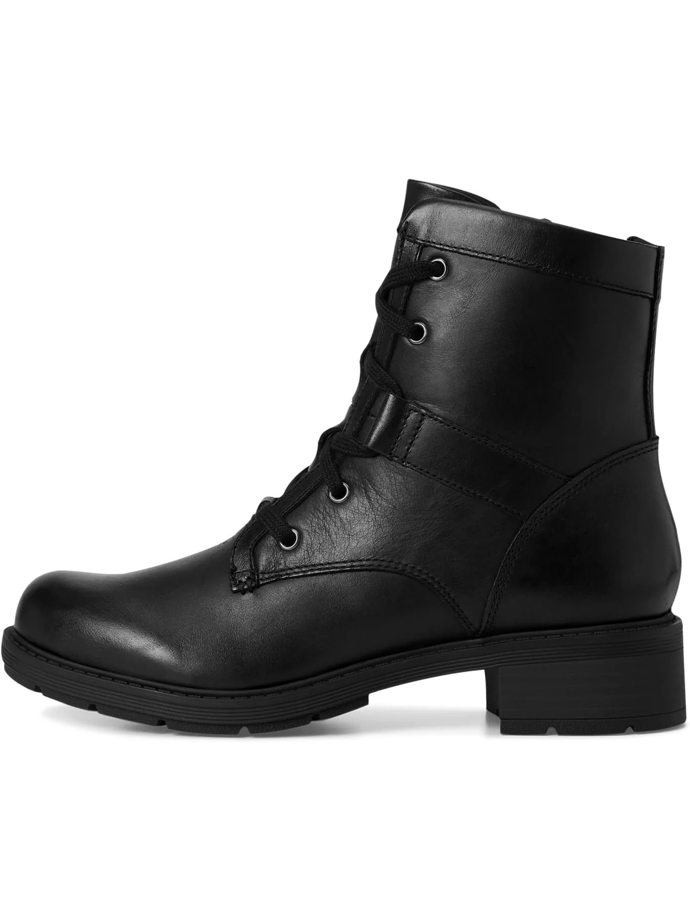 Ботинки женские Clarks Hearth Parker кожаные на шнуровке — изображение 4 из 7, черный