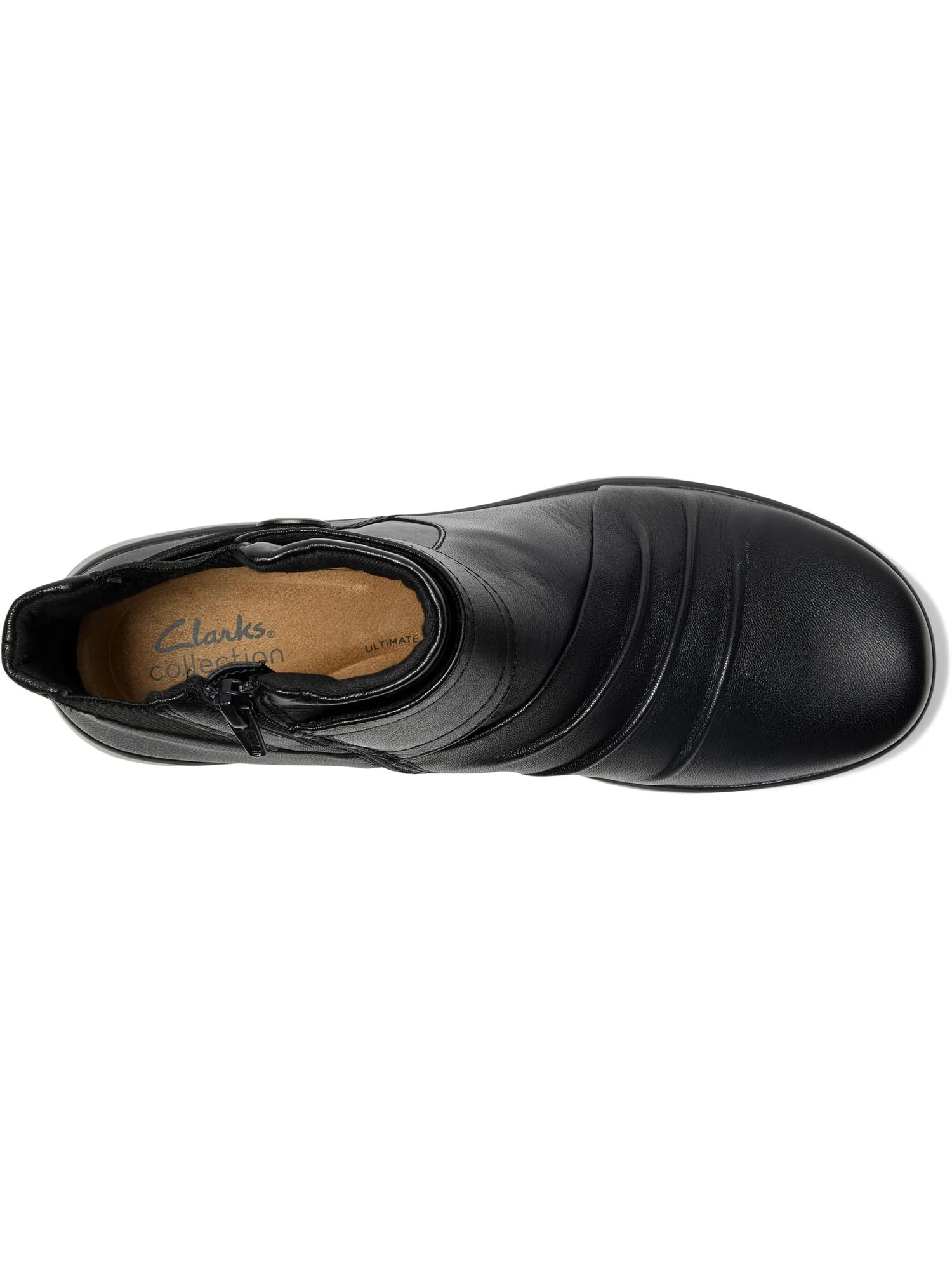 Ботинки женские Clarks Kaetlyn Sara кожаные со сборкой — изображение 2 из 7, черный