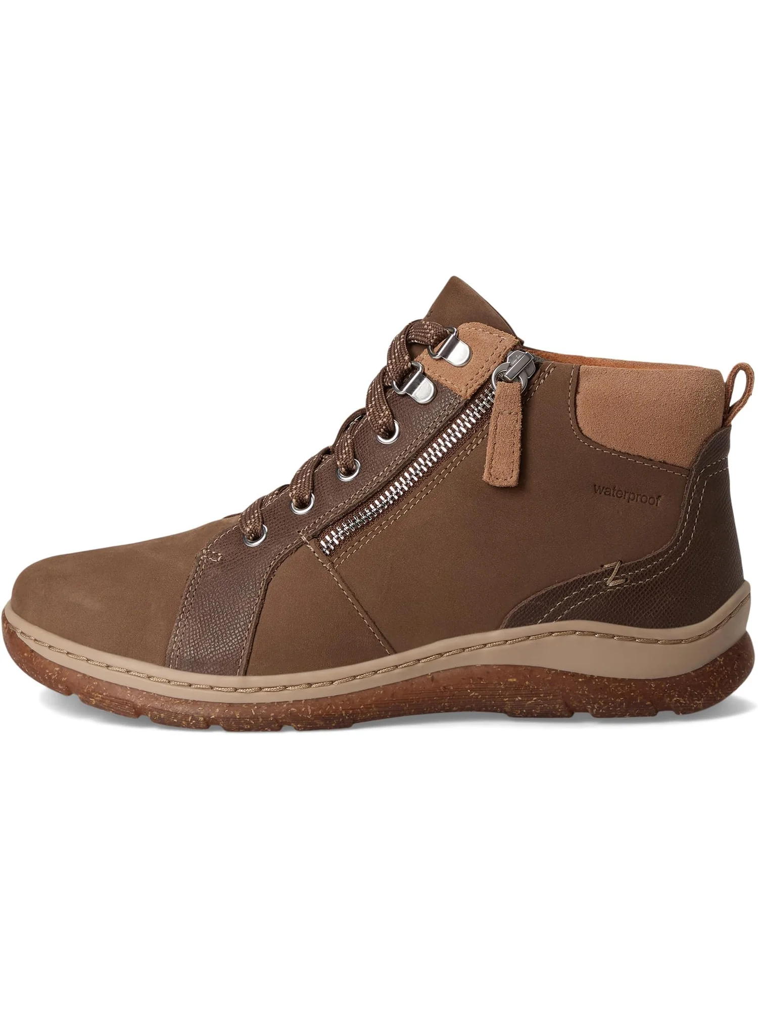 Ботинки женские Clarks Orlene Top водонепроницаемые из нубука — изображение 4 из 7, коричневый