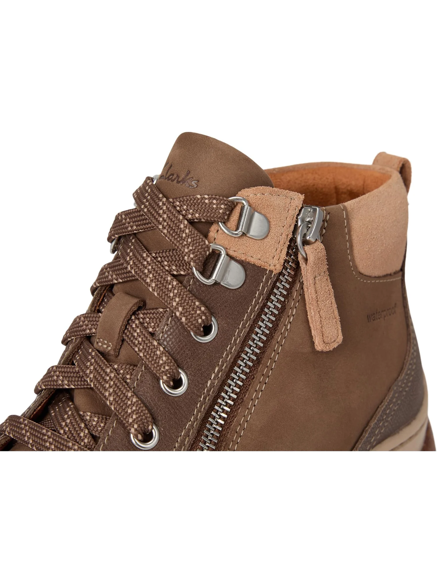 Ботинки женские Clarks Orlene Top водонепроницаемые из нубука — изображение 6 из 7, коричневый
