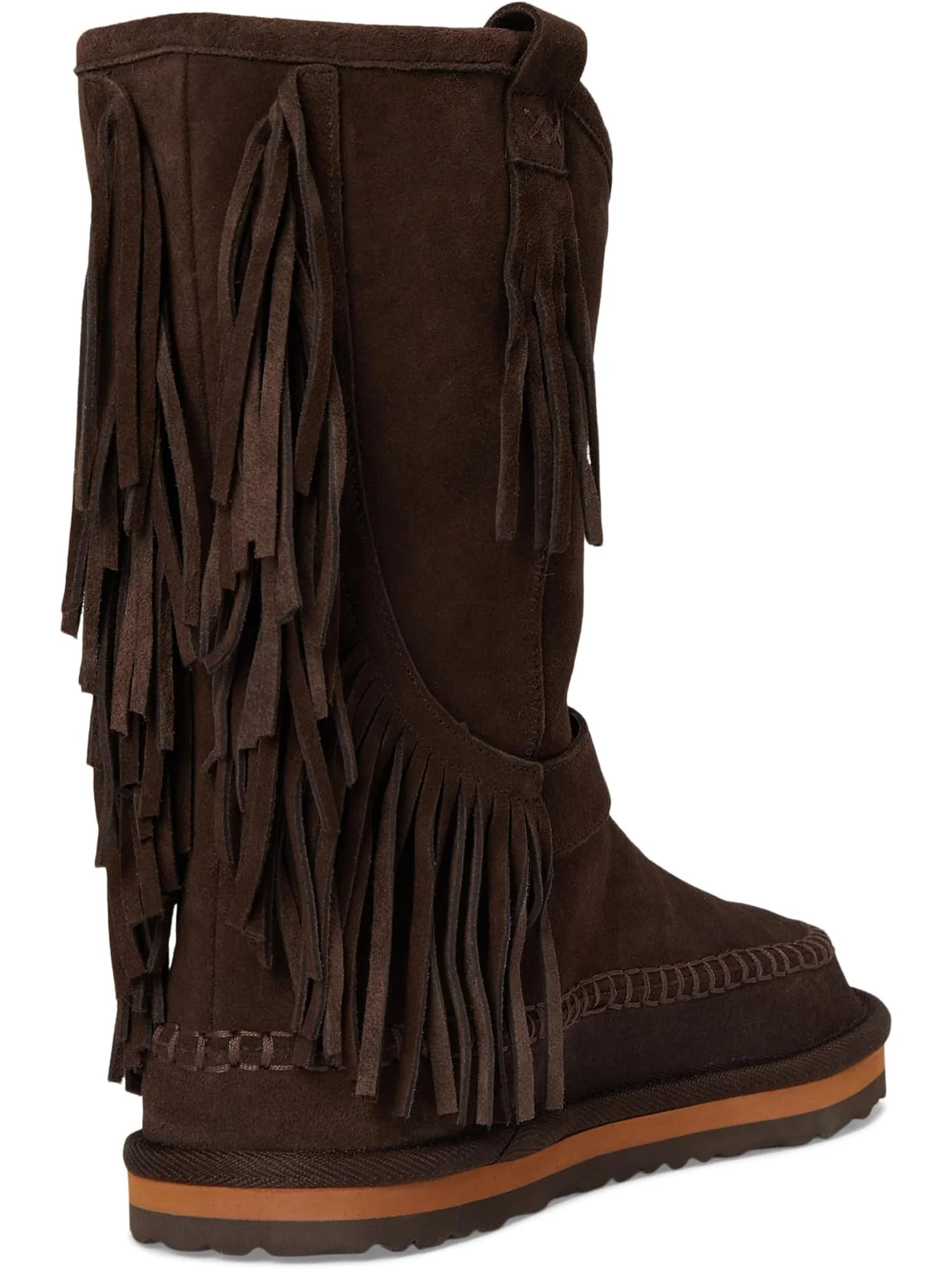 Ботинки Free People Faye Fringe Pull On Boots — изображение 5 из 7, шоколадный