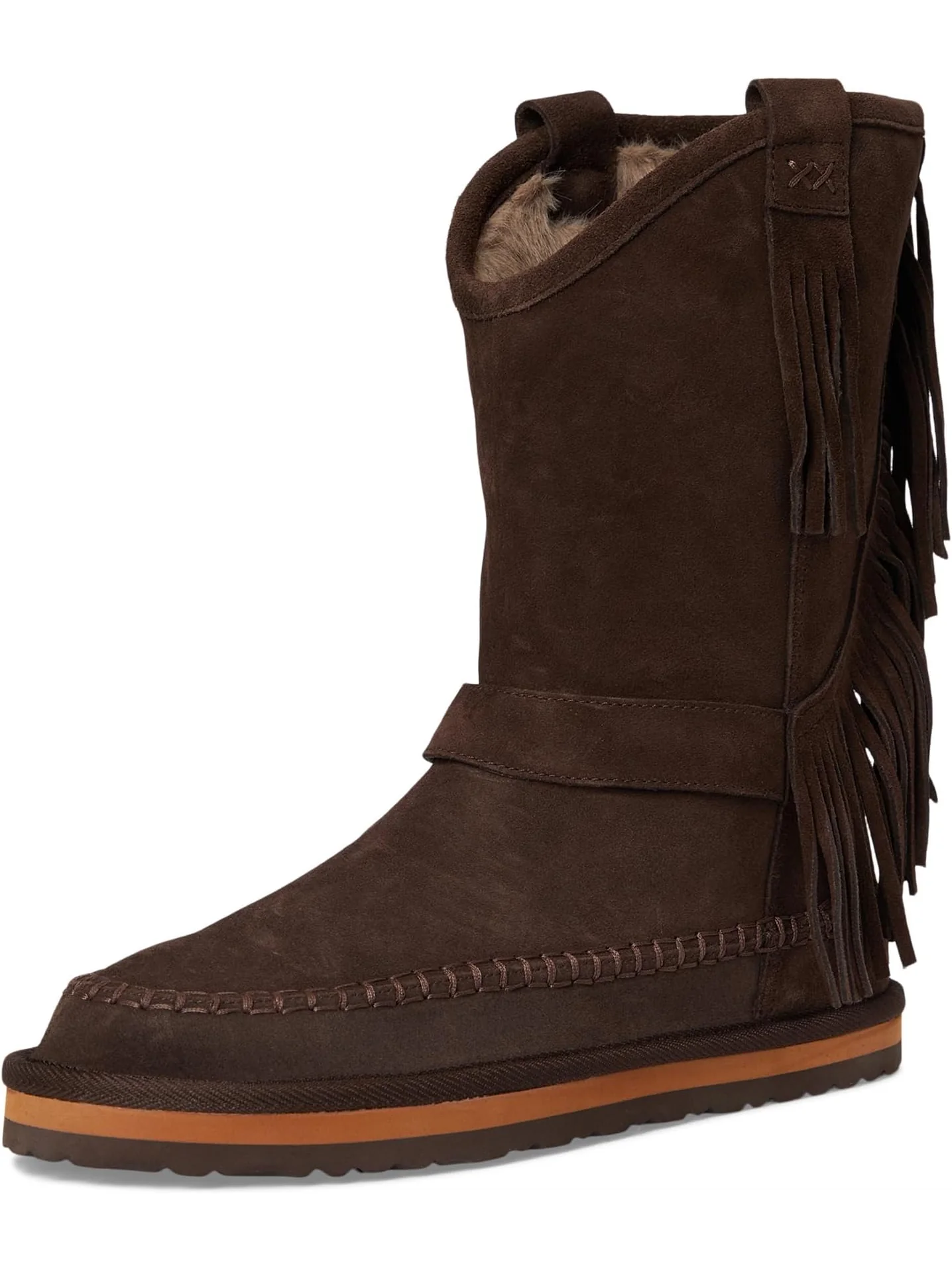 Ботинки Free People Faye Fringe Pull On Boots — изображение 7 из 7, шоколадный