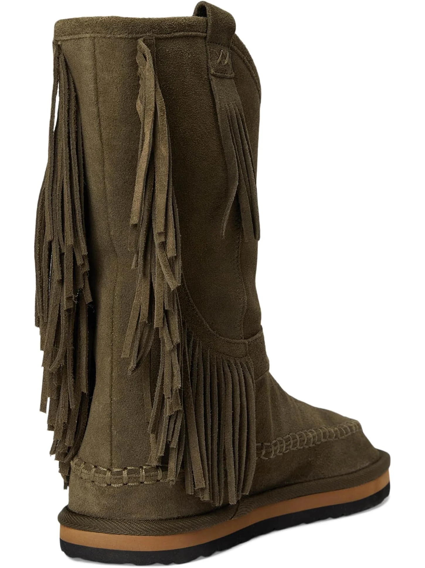 Ботинки Free People Women's Faye Fringe Pull-On Boots — изображение 5 из 7, оливковый
