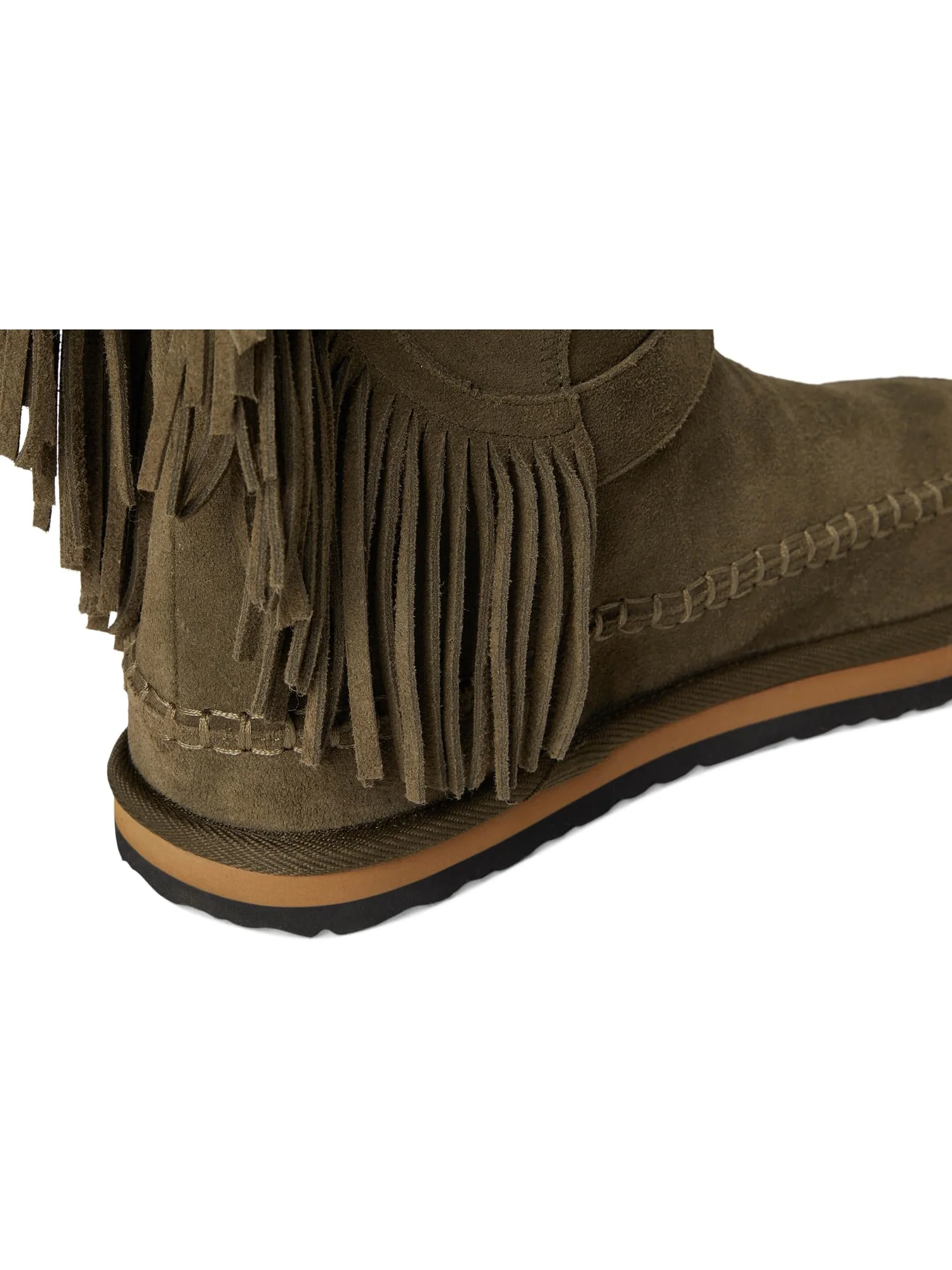 Ботинки Free People Women's Faye Fringe Pull-On Boots — изображение 6 из 7, оливковый