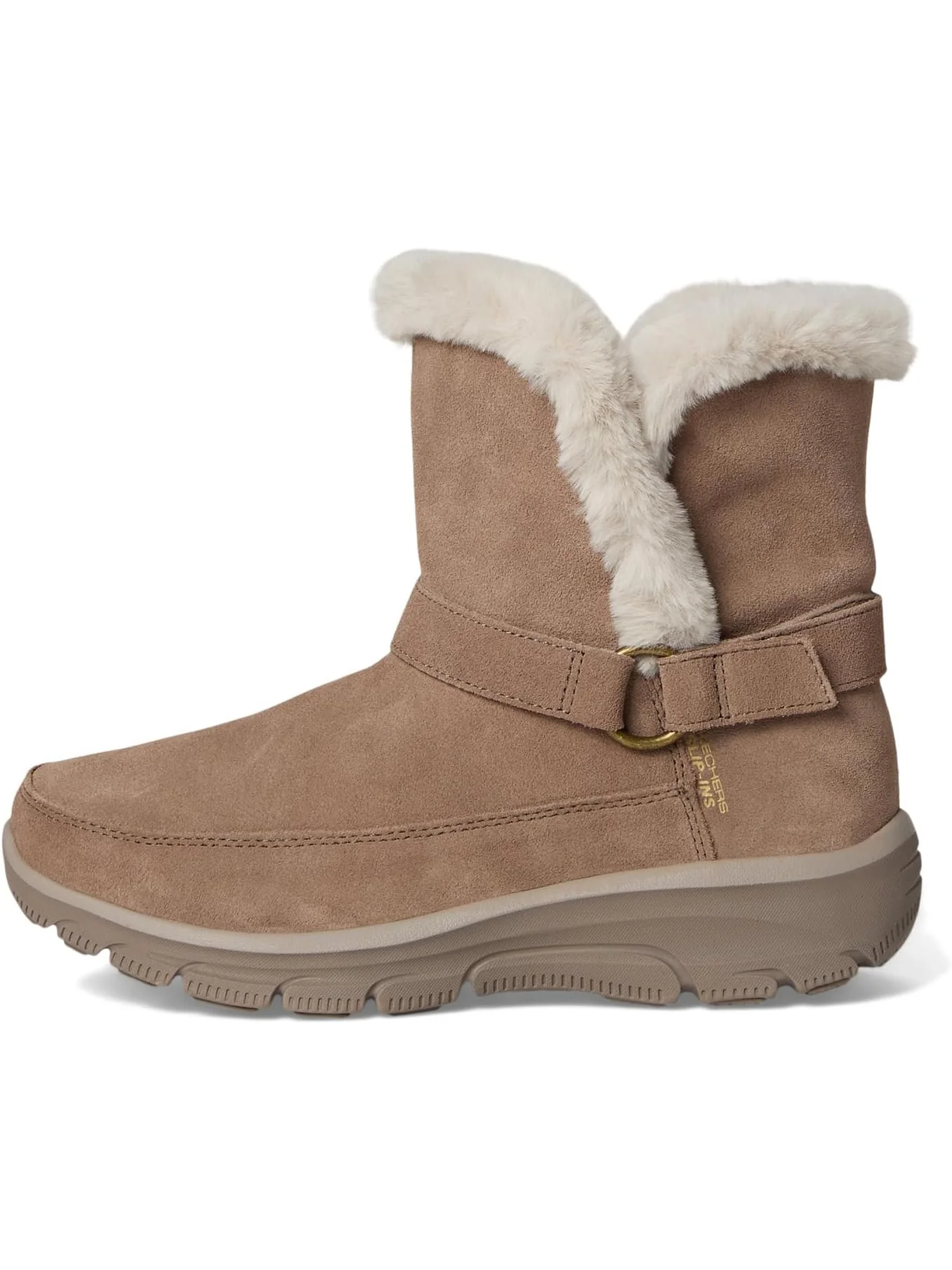 Ботинки женские SKECHERS Dreamers Luxe Vibe из замши и искусственного меха — изображение 4 из 7, коричневый