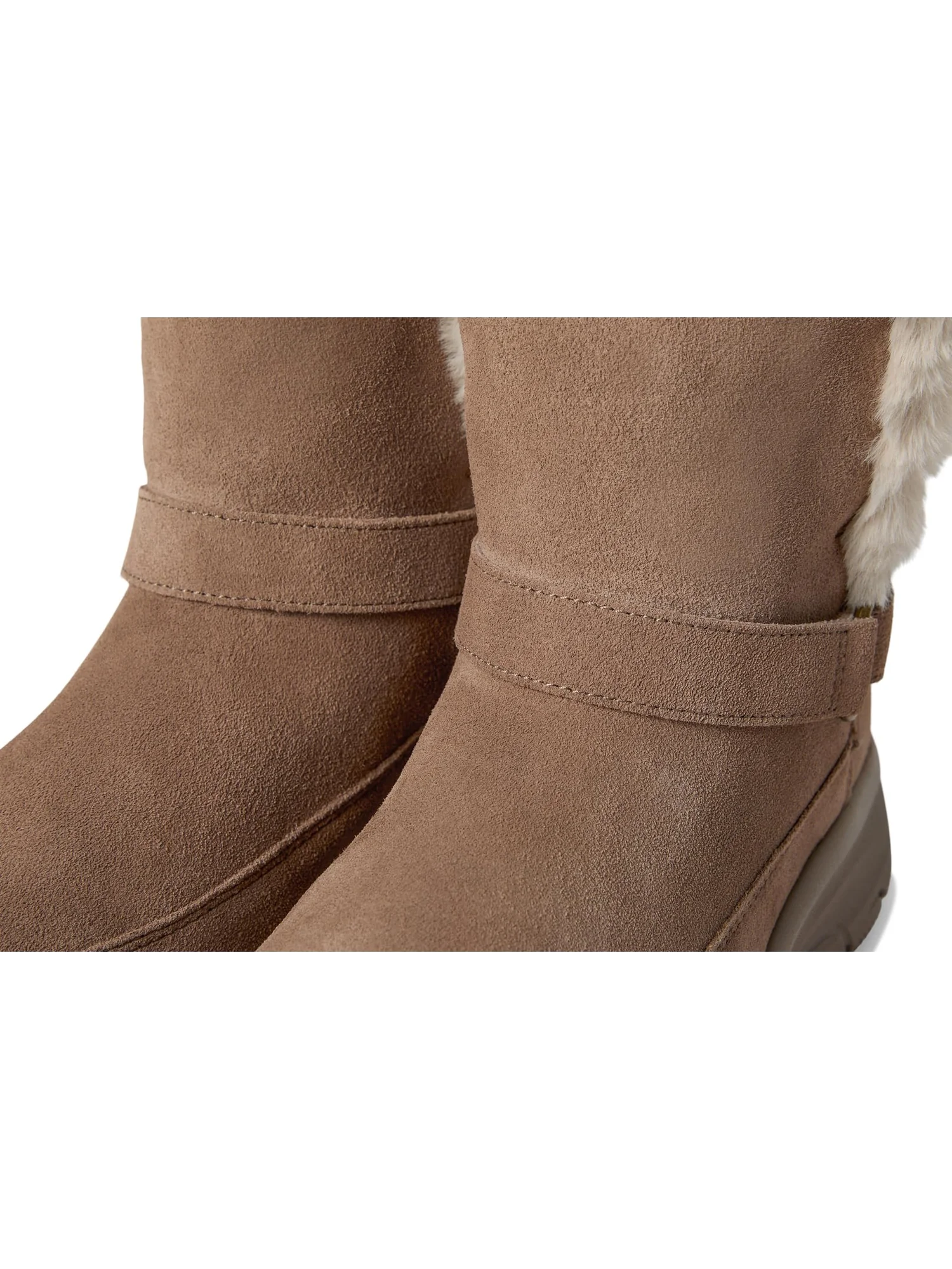 Ботинки женские SKECHERS Dreamers Luxe Vibe из замши и искусственного меха — изображение 6 из 7, коричневый