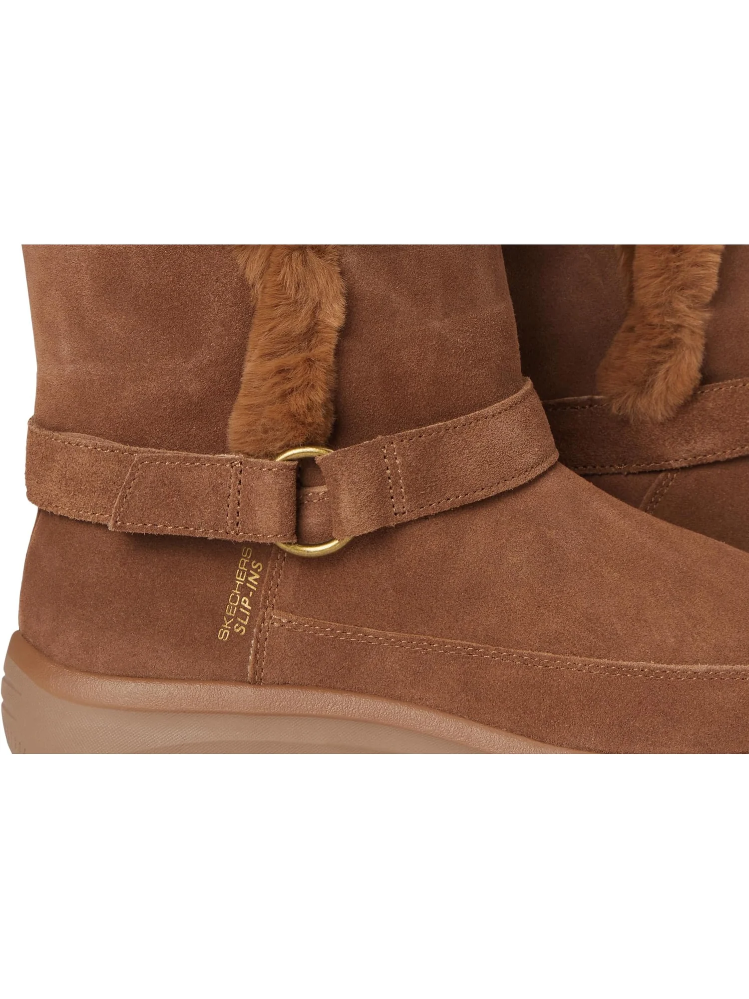 Ботинки SKECHERS Women's Easy Going - Dreamers Luxe Vibe Hands Free Slip-ins — изображение 6 из 7, орех