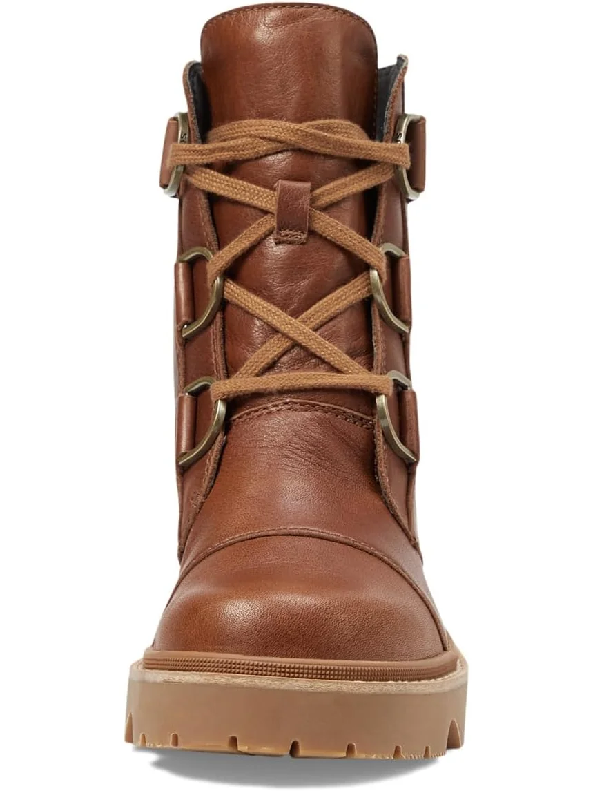 Ботинки женские SOREL Joan Now кожаные на блочном каблуке — изображение 2 из 6, коричневый